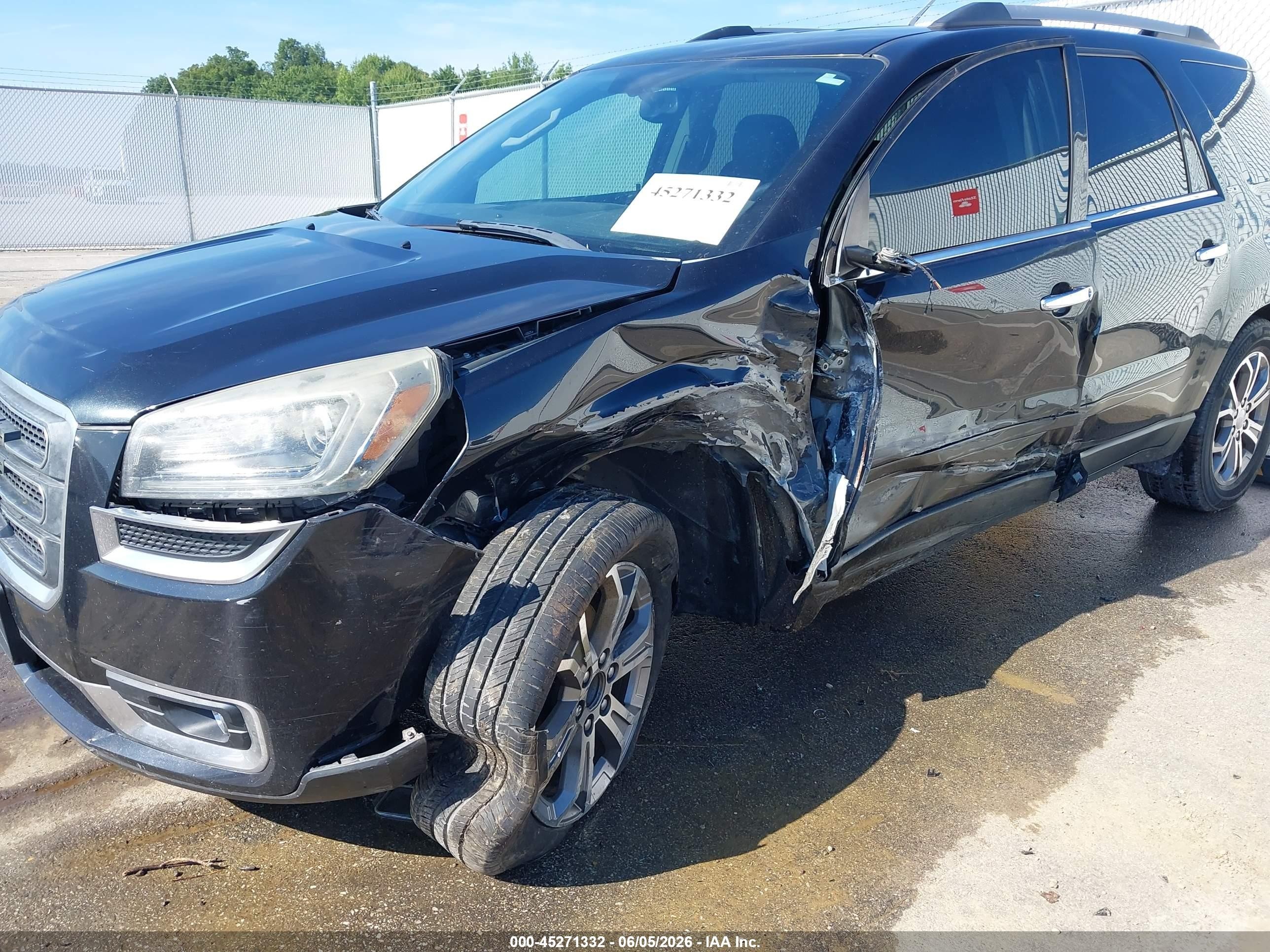 2014 Gmc Acadia Slt-1 Black vin: 1GKKVRKD5EJ244599
