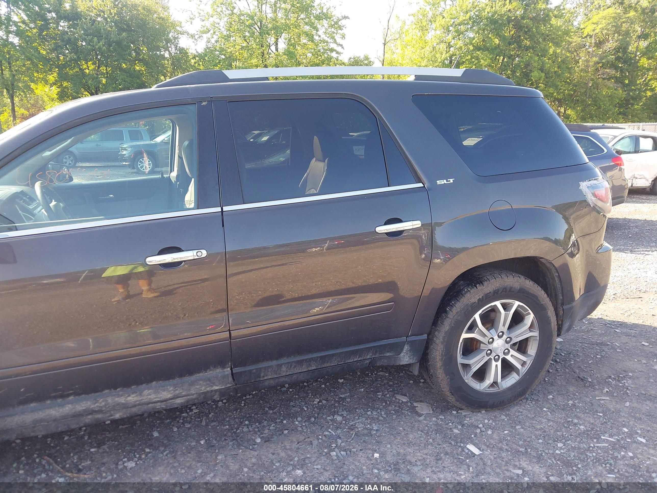 2014 Gmc Acadia Slt-1 Black vin: 1GKKVRKD5EJ334965
