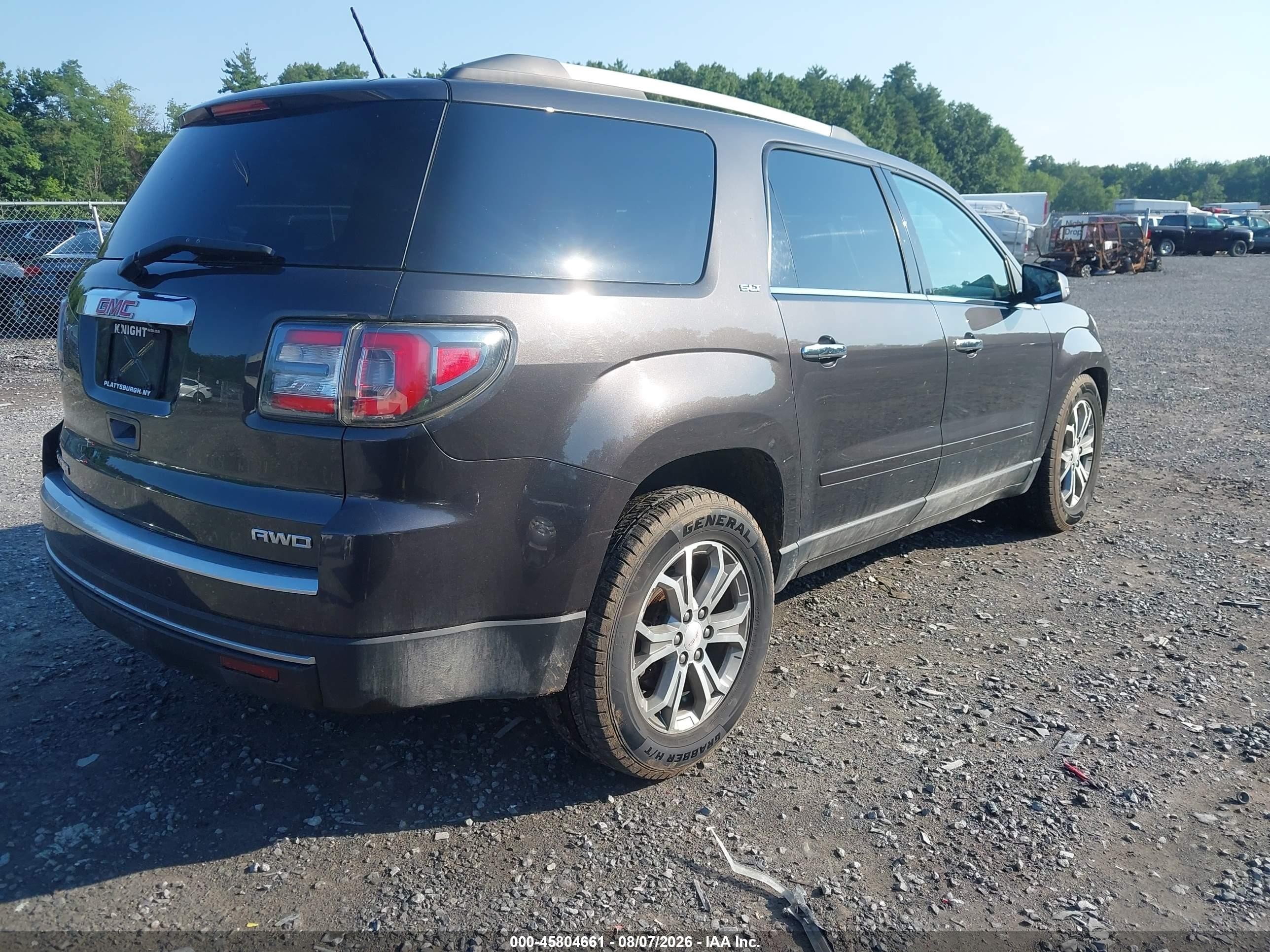 2014 Gmc Acadia Slt-1 Black vin: 1GKKVRKD5EJ334965