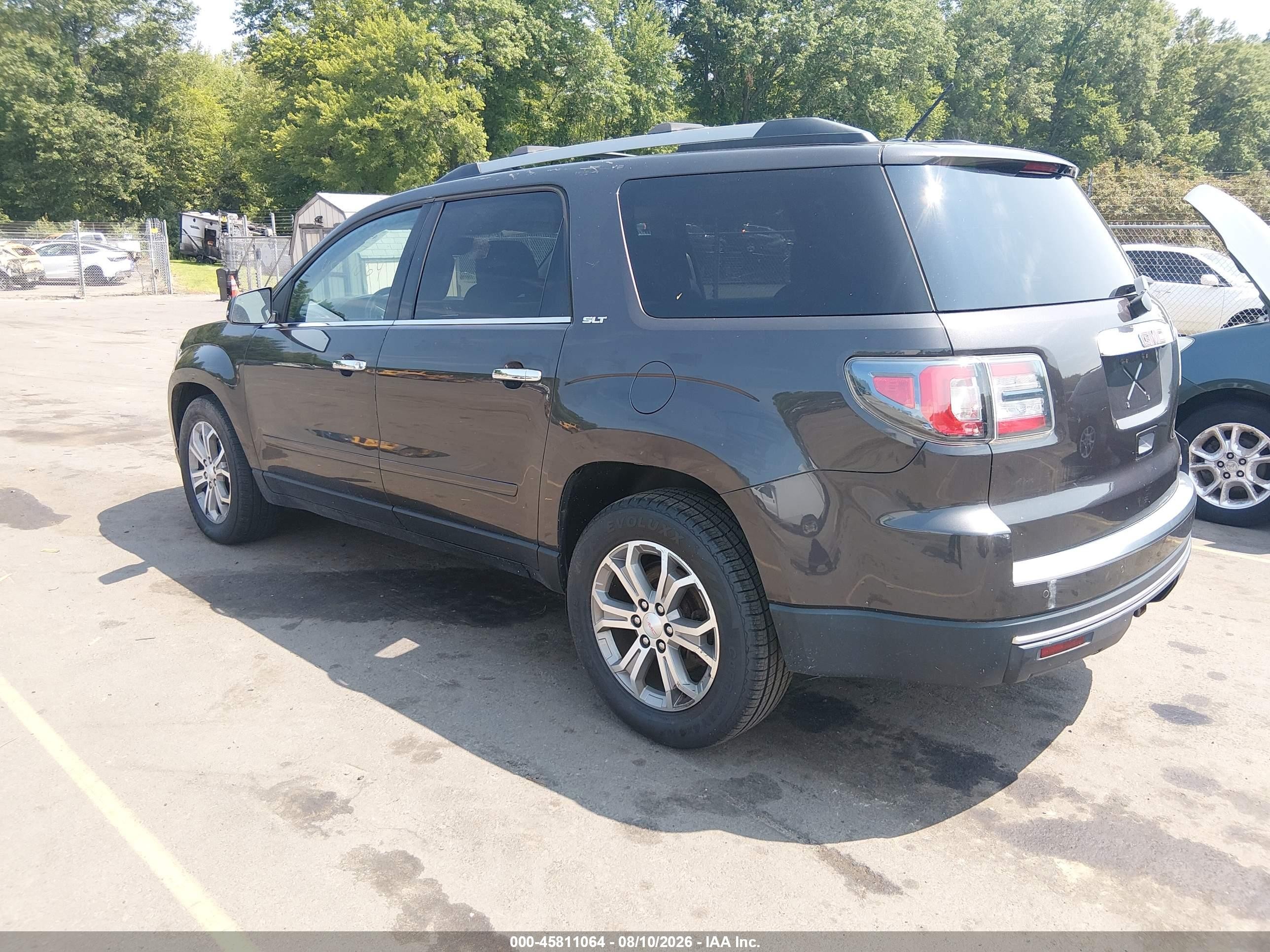 2015 Gmc Acadia Slt Black vin: 1GKKVRKD5FJ285395