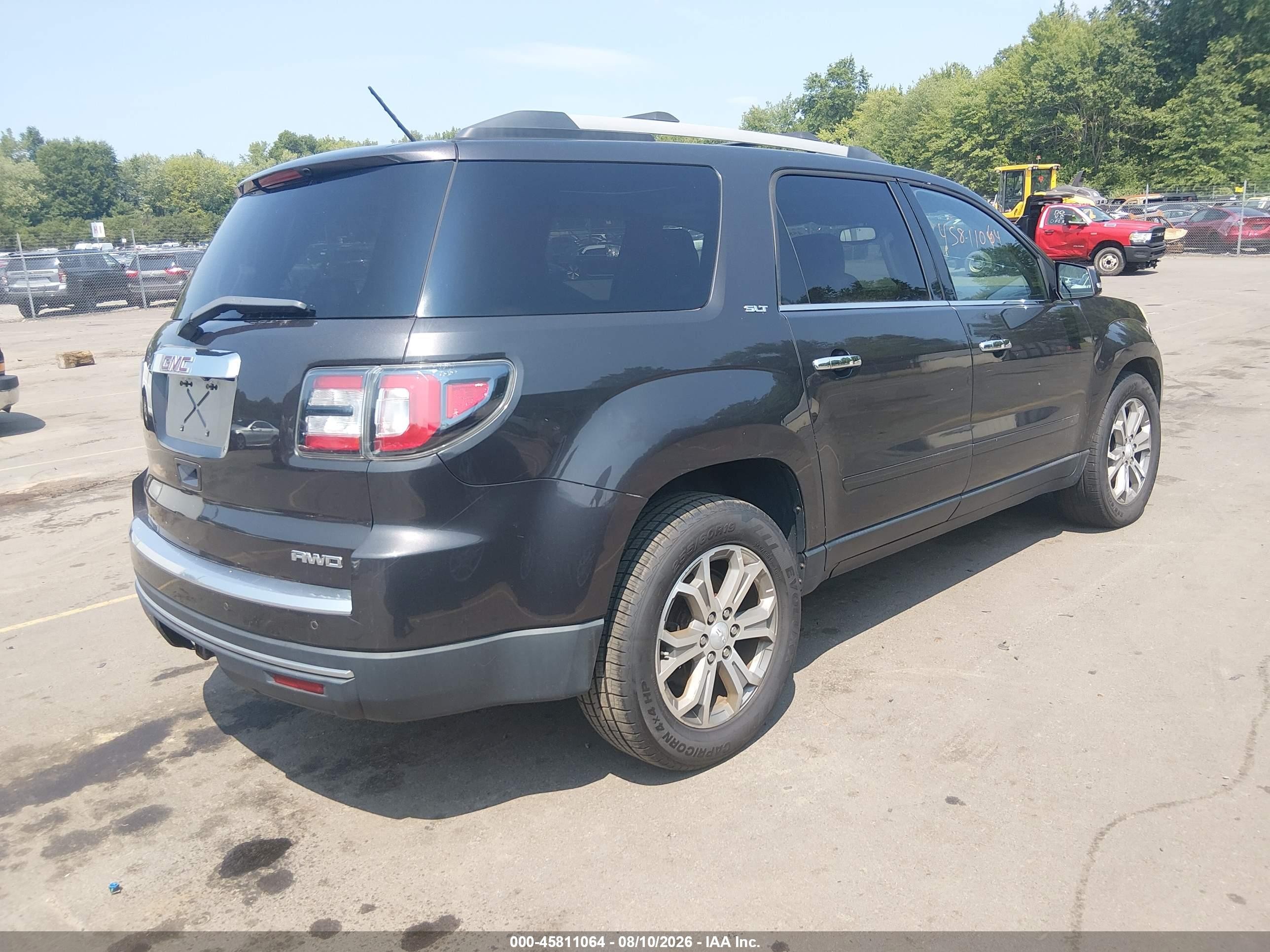 2015 Gmc Acadia Slt Black vin: 1GKKVRKD5FJ285395