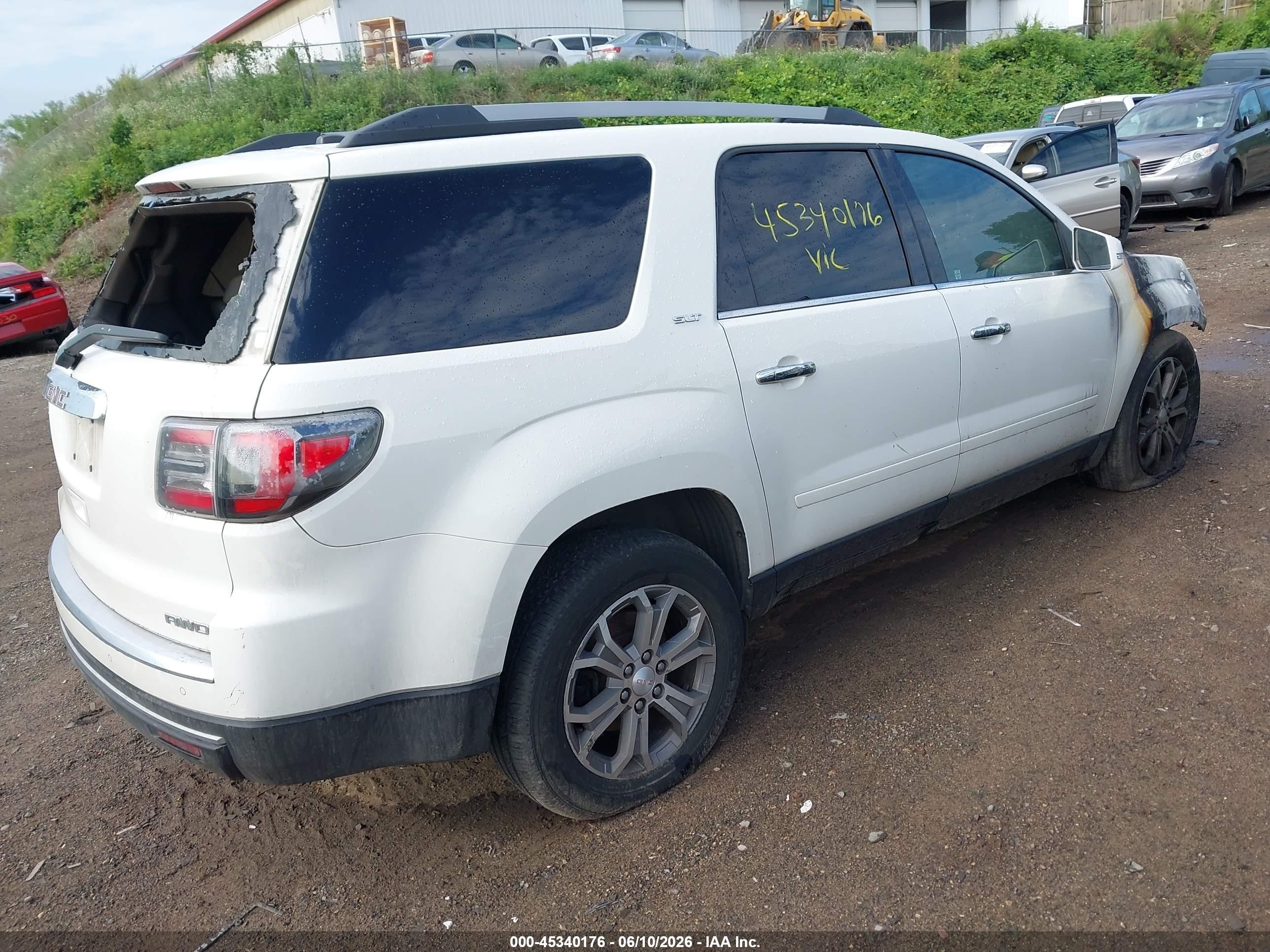 2013 Gmc Acadia Slt-1 White vin: 1GKKVRKD6DJ184556