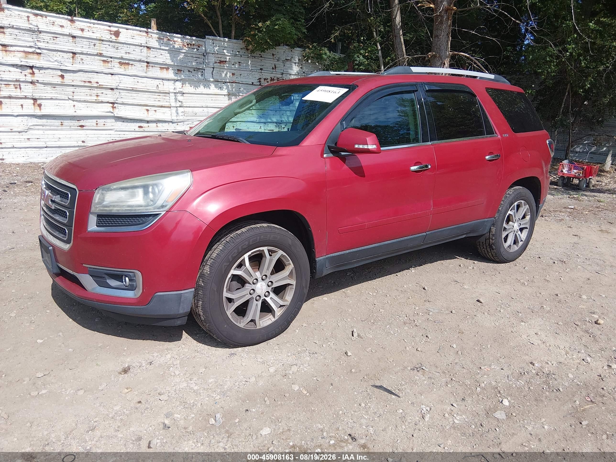 2013 Gmc Acadia Slt-1 Maroon vin: 1GKKVRKD6DJ211478