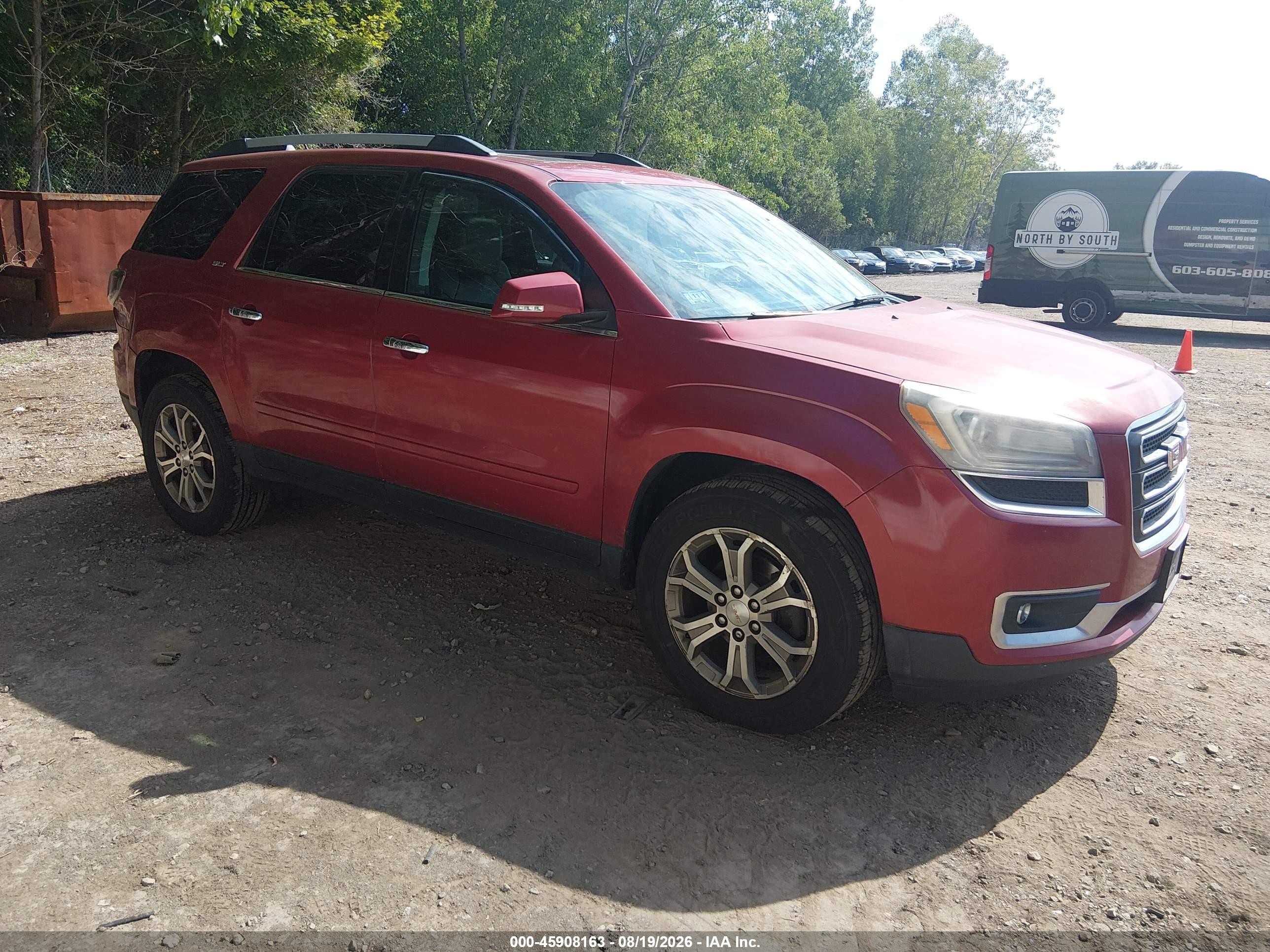 2013 Gmc Acadia Slt-1 Maroon vin: 1GKKVRKD6DJ211478