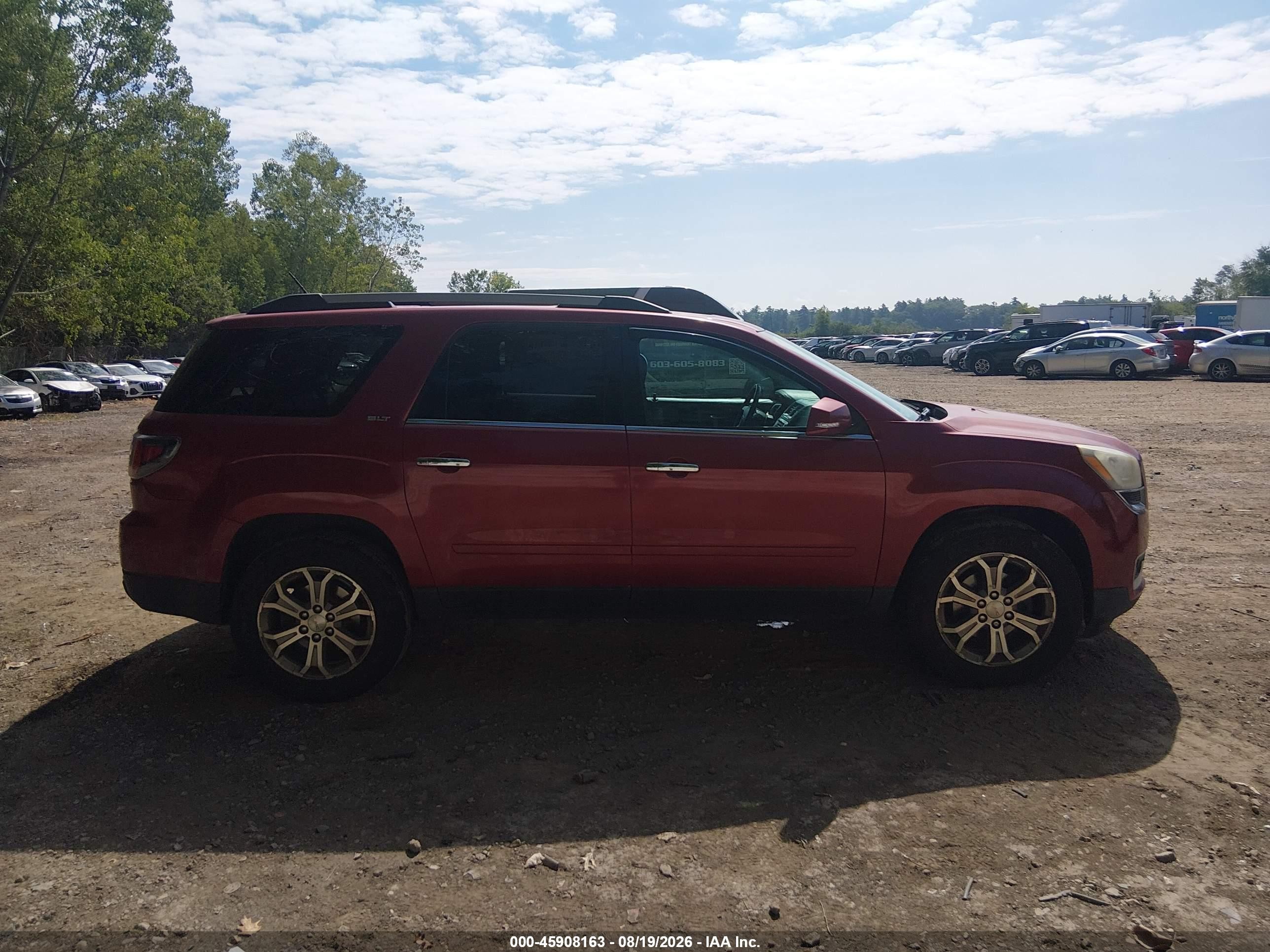 2013 Gmc Acadia Slt-1 Maroon vin: 1GKKVRKD6DJ211478