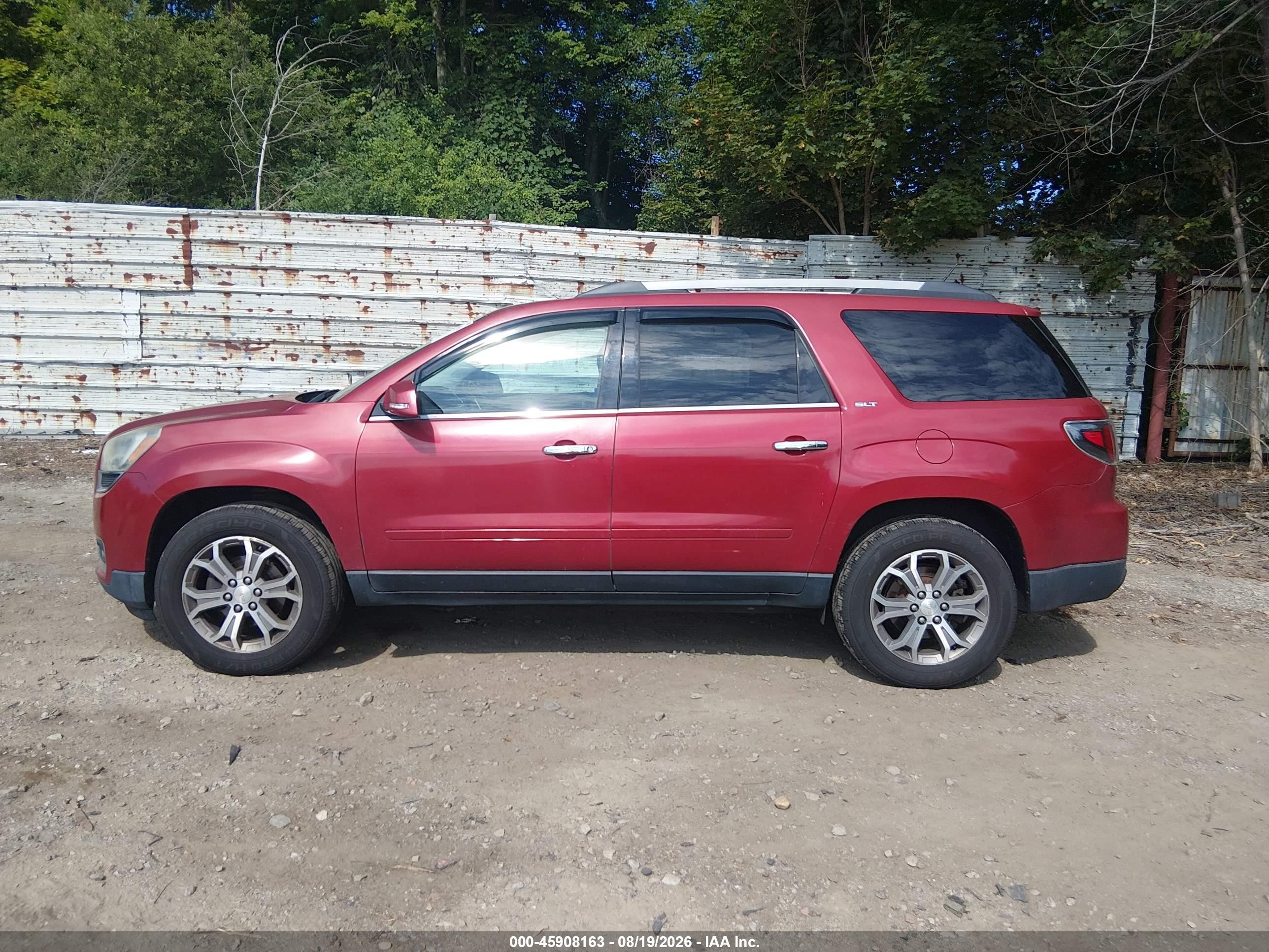 2013 Gmc Acadia Slt-1 Maroon vin: 1GKKVRKD6DJ211478