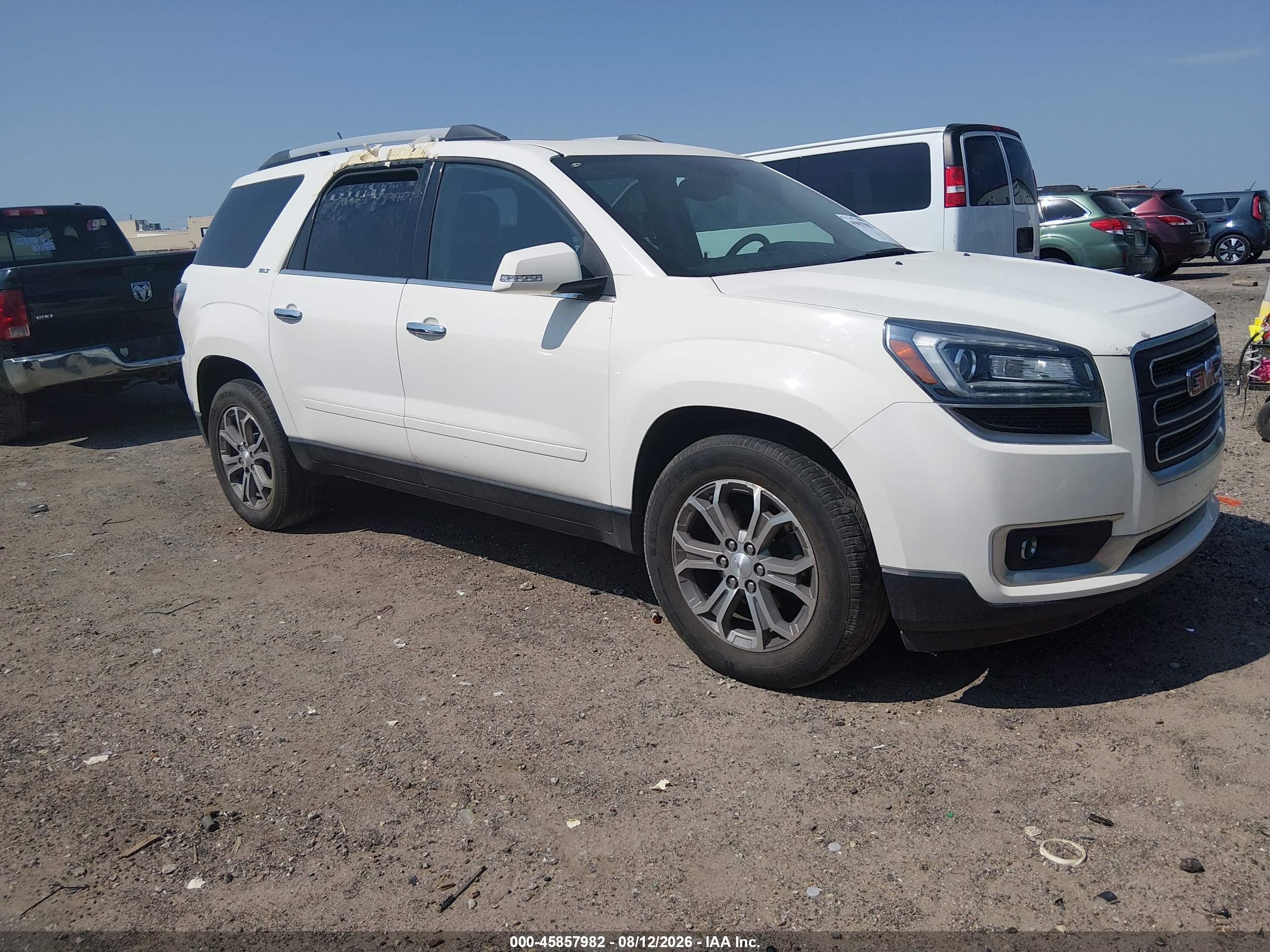 2014 Gmc Acadia Slt-1 White vin: 1GKKVRKD6EJ304289