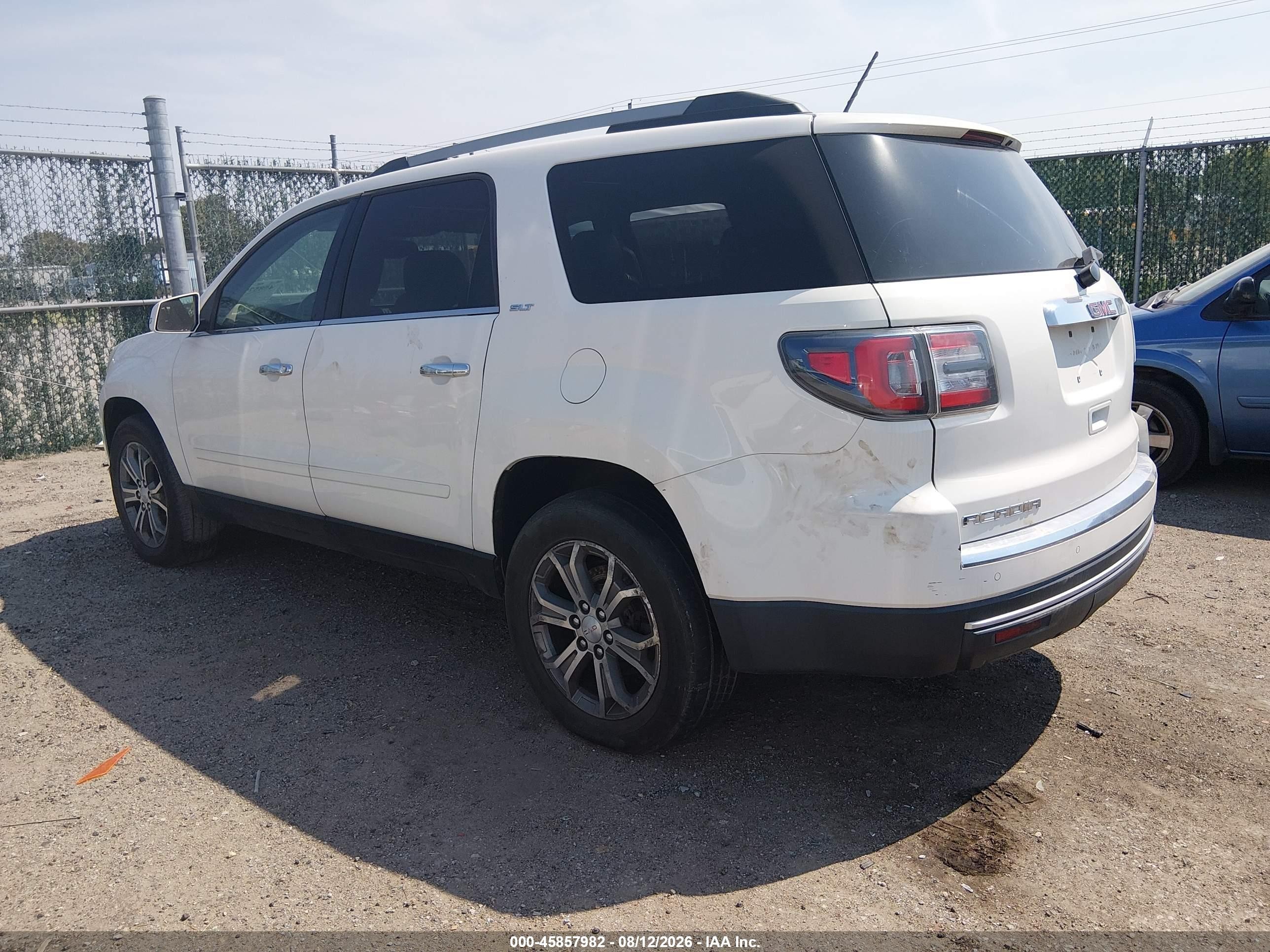 2014 Gmc Acadia Slt-1 White vin: 1GKKVRKD6EJ304289