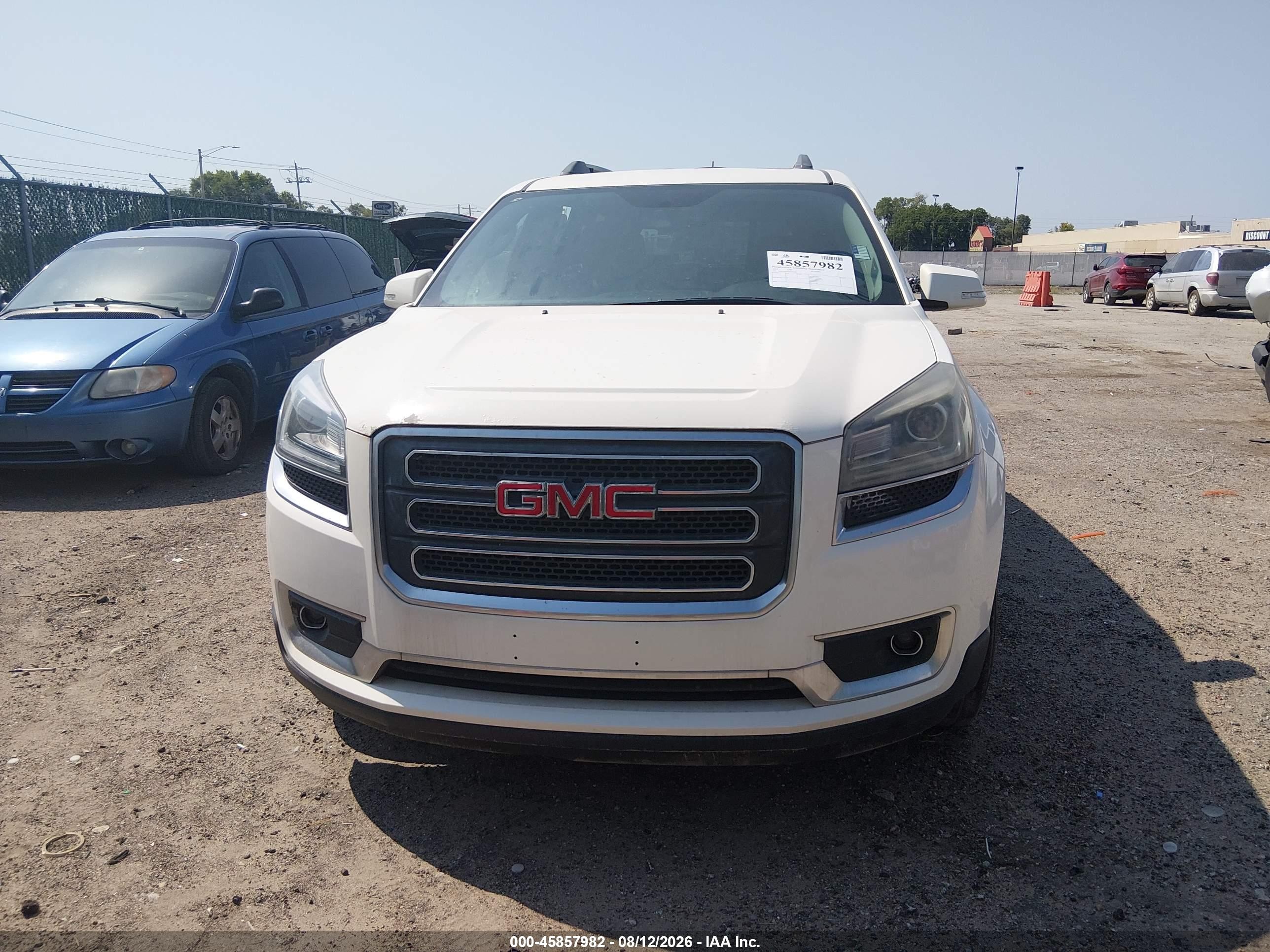2014 Gmc Acadia Slt-1 White vin: 1GKKVRKD6EJ304289