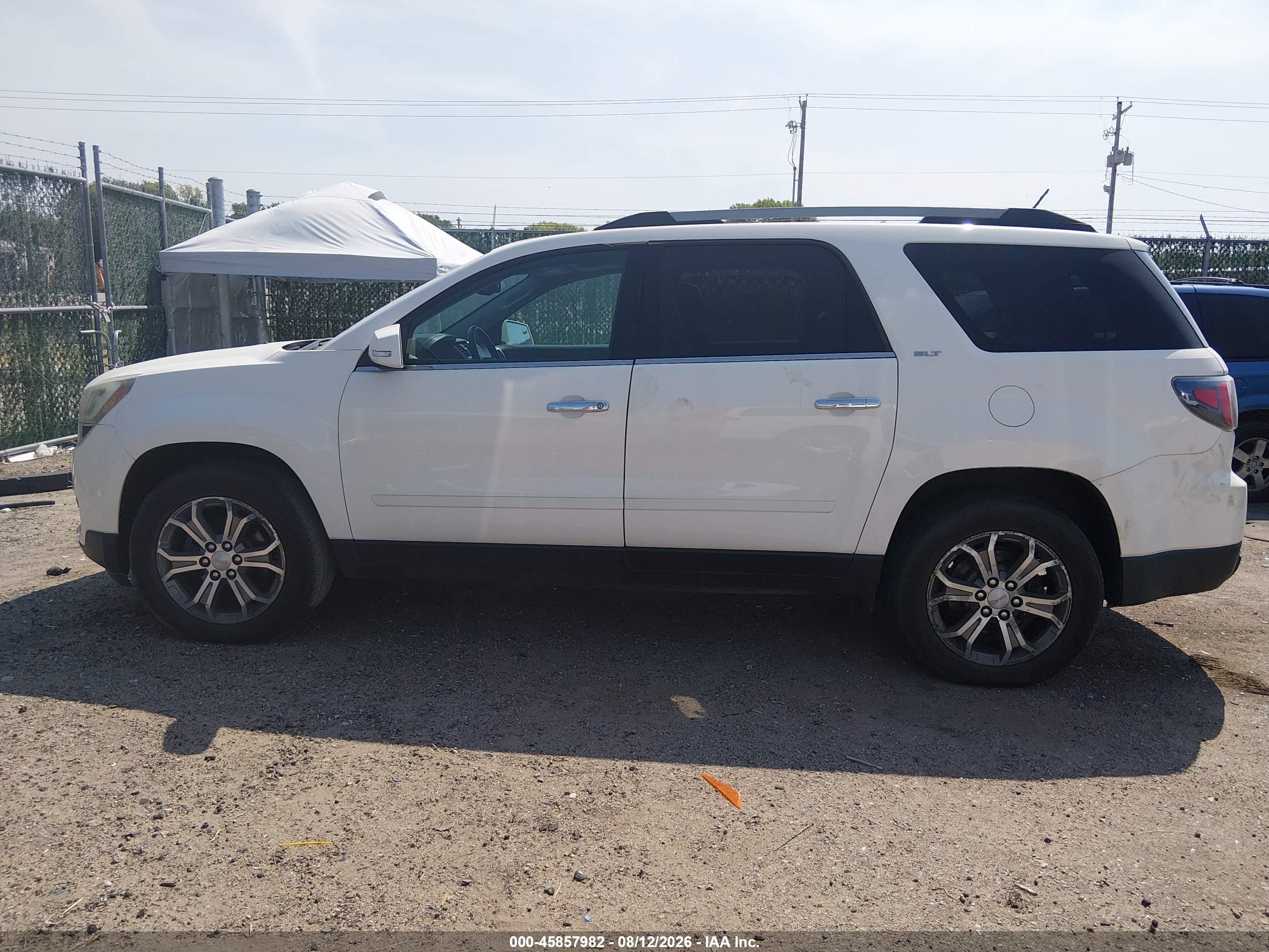 2014 Gmc Acadia Slt-1 White vin: 1GKKVRKD6EJ304289