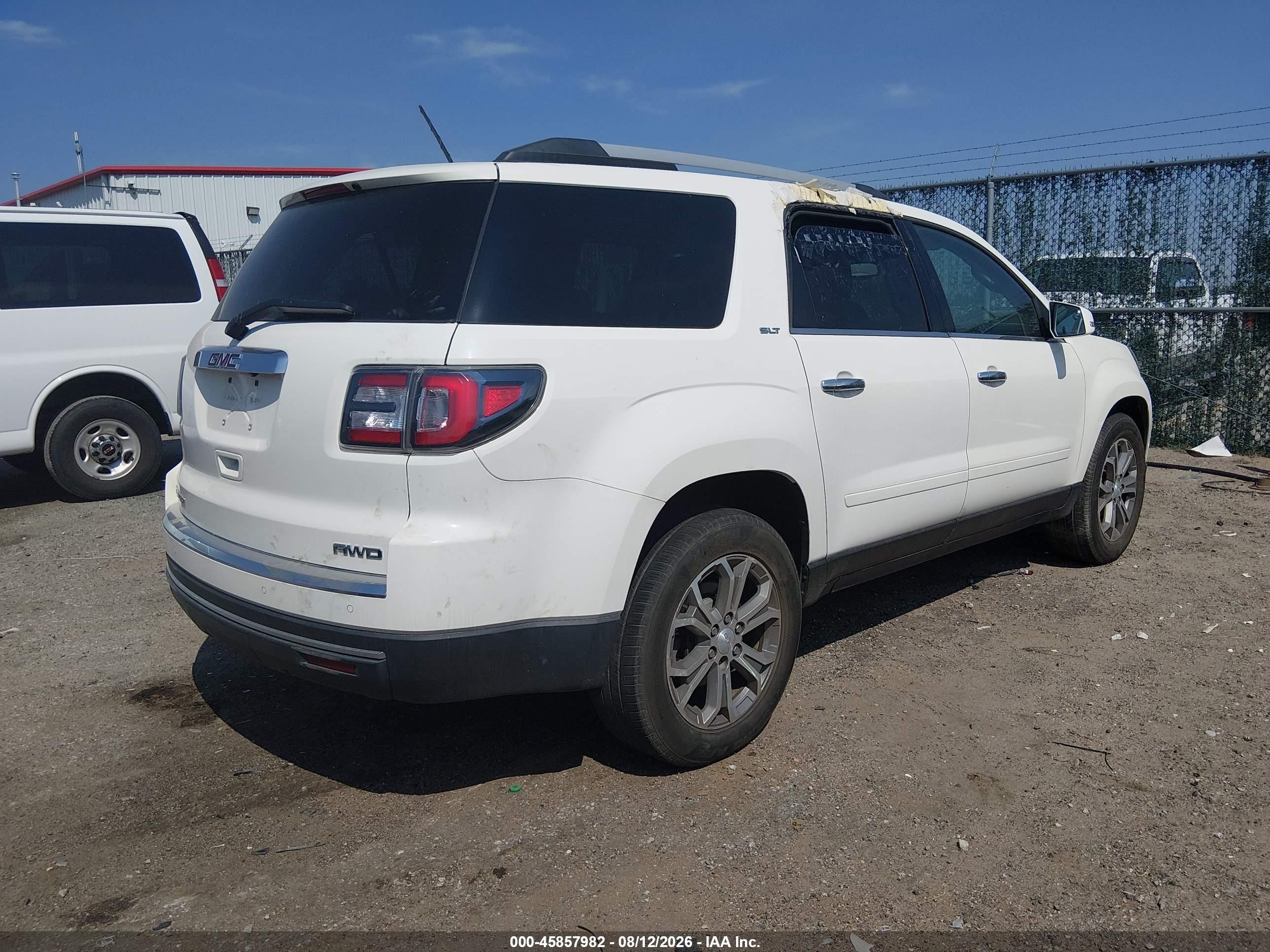 2014 Gmc Acadia Slt-1 White vin: 1GKKVRKD6EJ304289