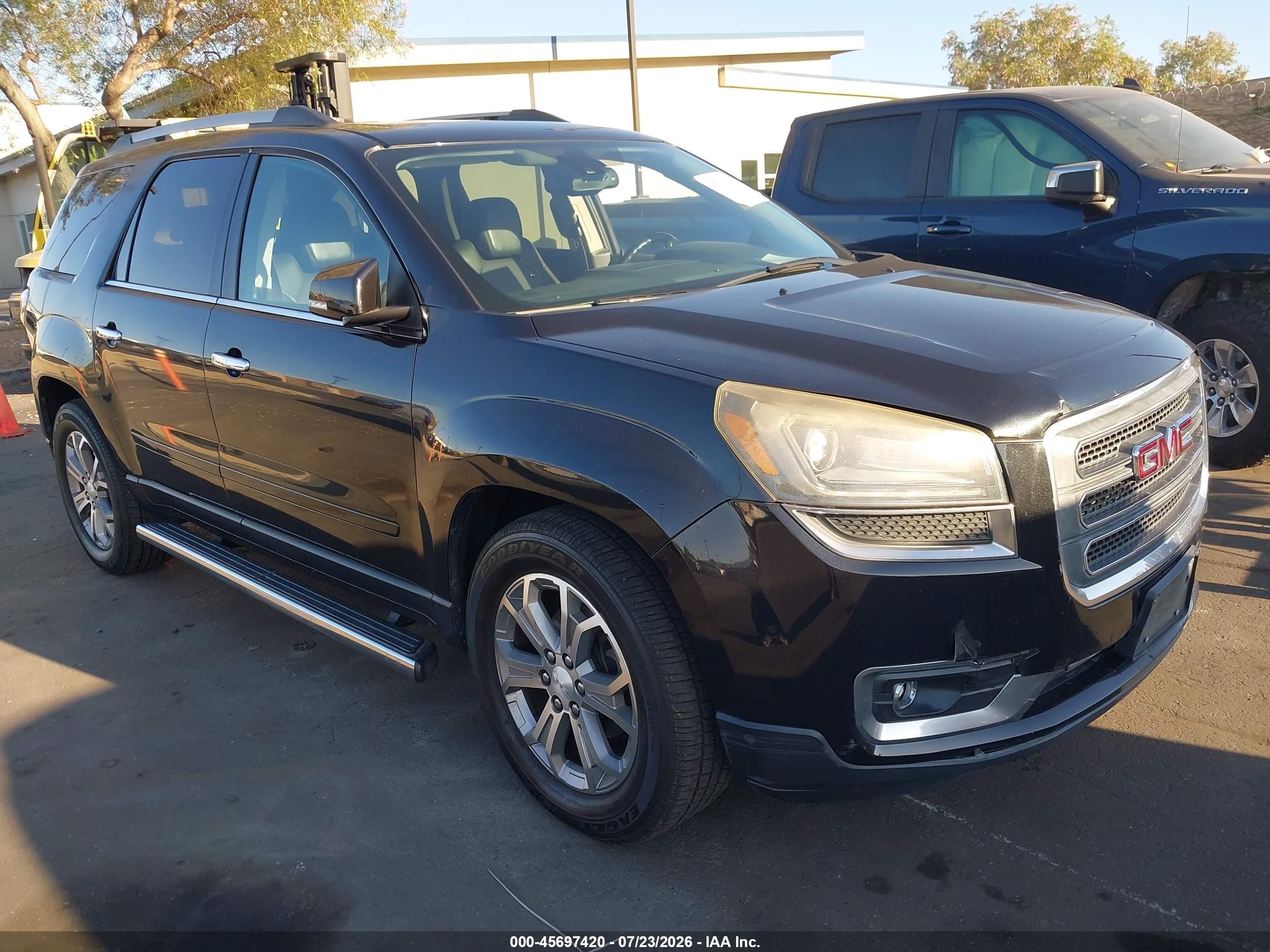 2015 Gmc Acadia Slt Black vin: 1GKKVRKD6FJ210754