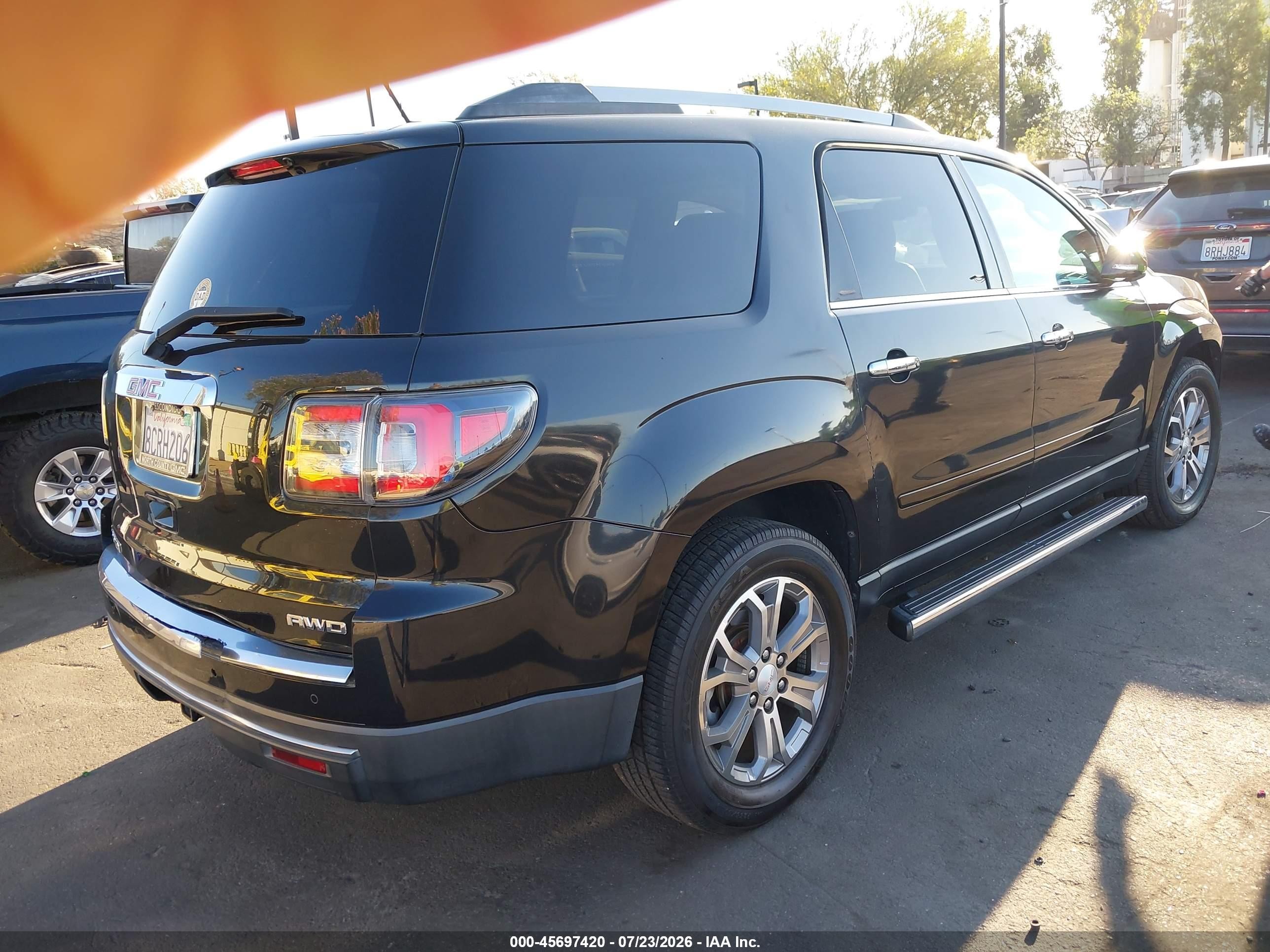 2015 Gmc Acadia Slt Black vin: 1GKKVRKD6FJ210754