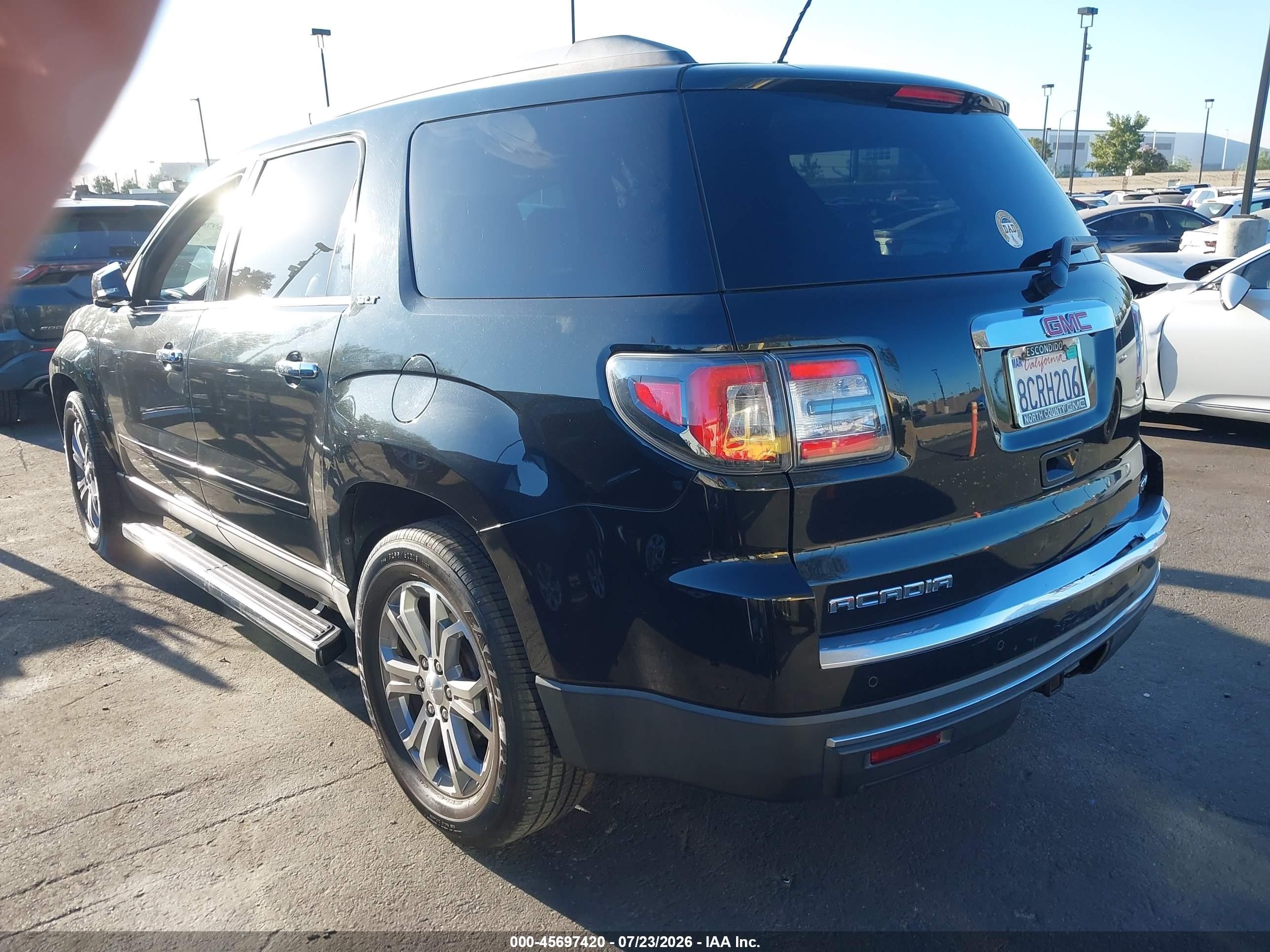 2015 Gmc Acadia Slt Black vin: 1GKKVRKD6FJ210754