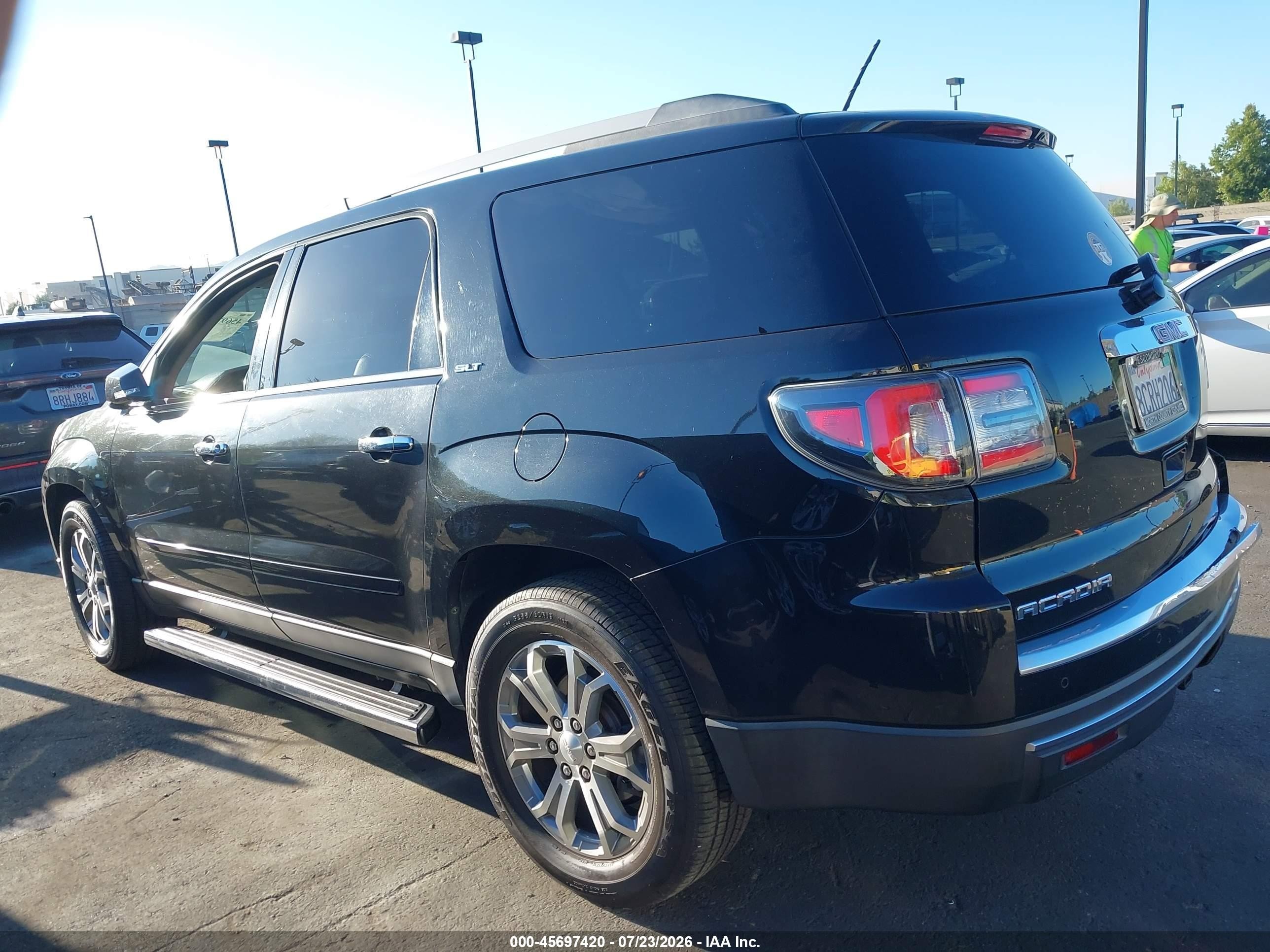 2015 Gmc Acadia Slt Black vin: 1GKKVRKD6FJ210754