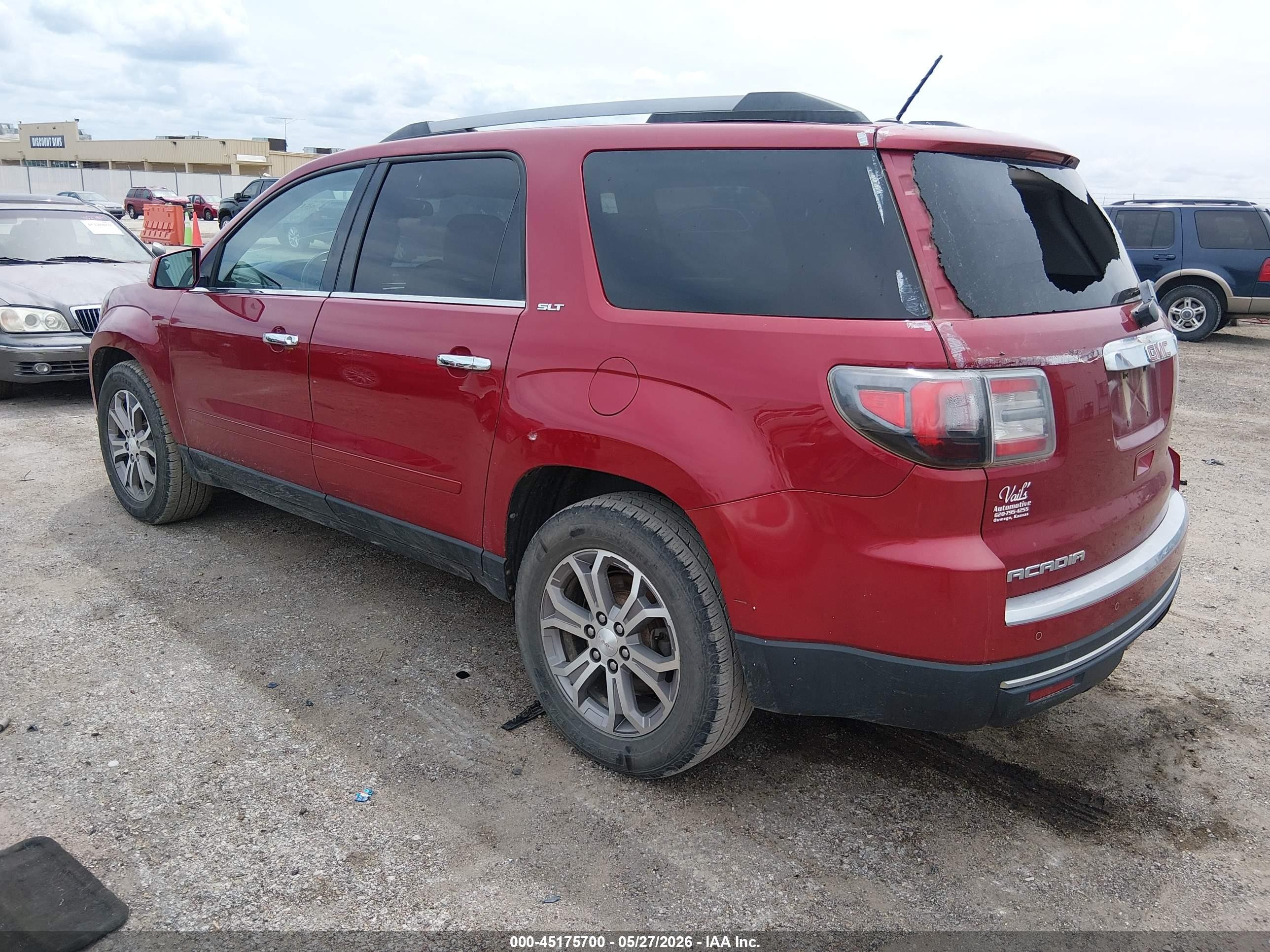 2013 Gmc Acadia Slt-1 Red vin: 1GKKVRKD7DJ207598