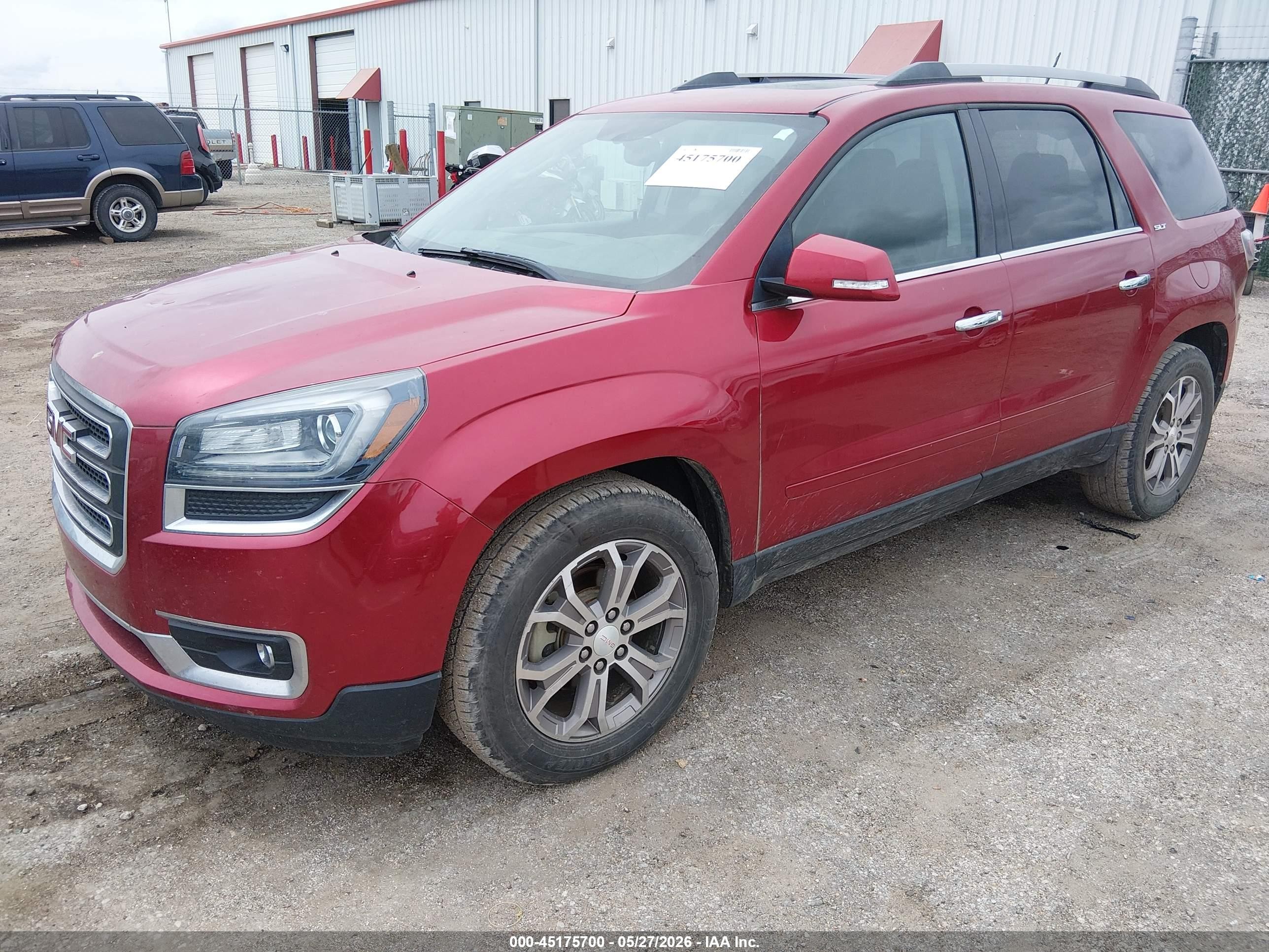 2013 Gmc Acadia Slt-1 Red vin: 1GKKVRKD7DJ207598