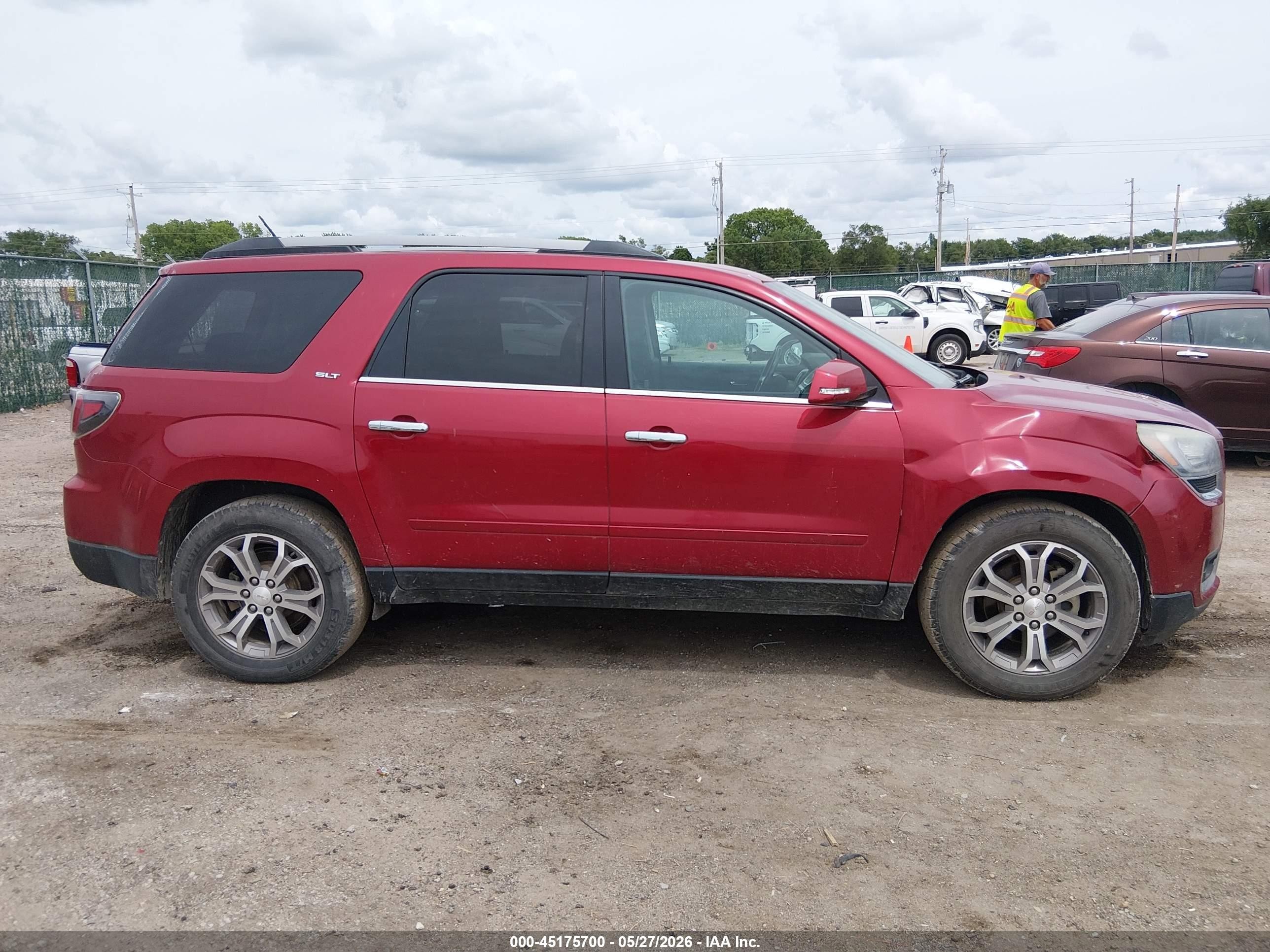 2013 Gmc Acadia Slt-1 Red vin: 1GKKVRKD7DJ207598
