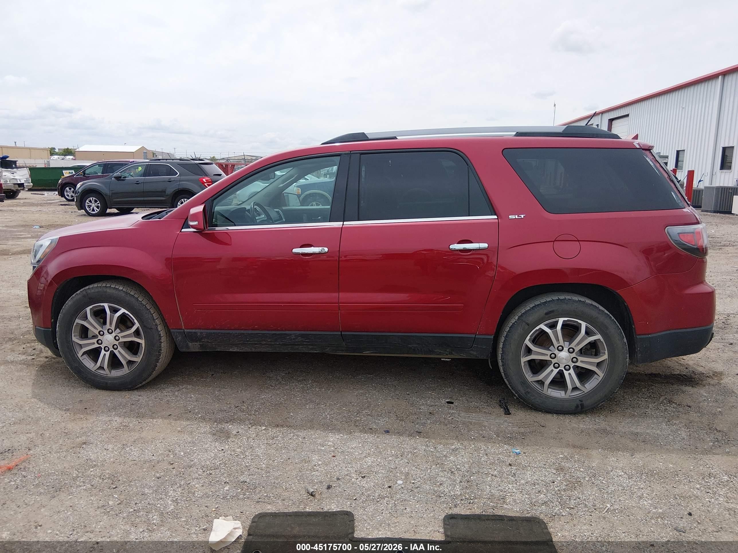 2013 Gmc Acadia Slt-1 Red vin: 1GKKVRKD7DJ207598