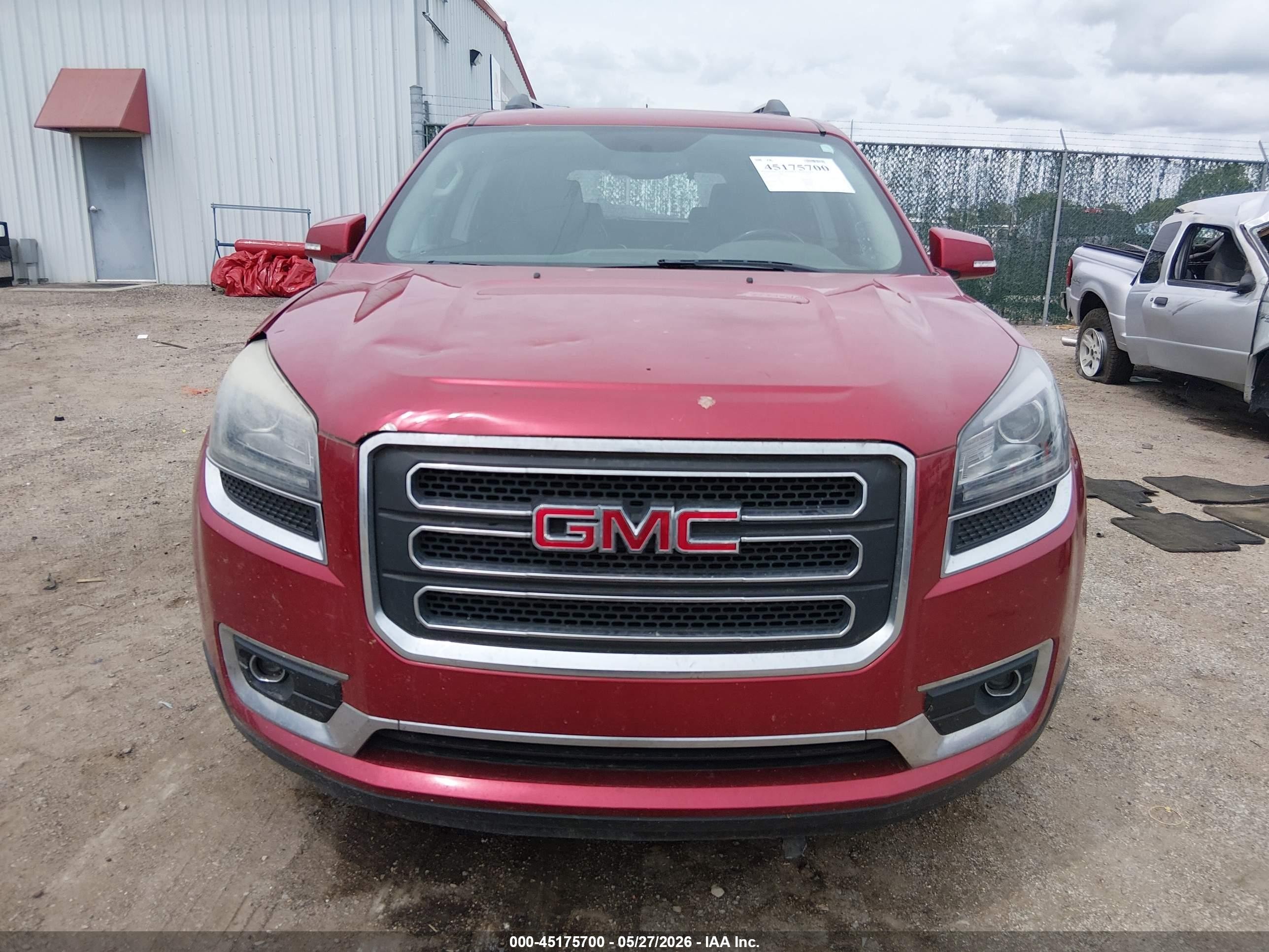 2013 Gmc Acadia Slt-1 Red vin: 1GKKVRKD7DJ207598