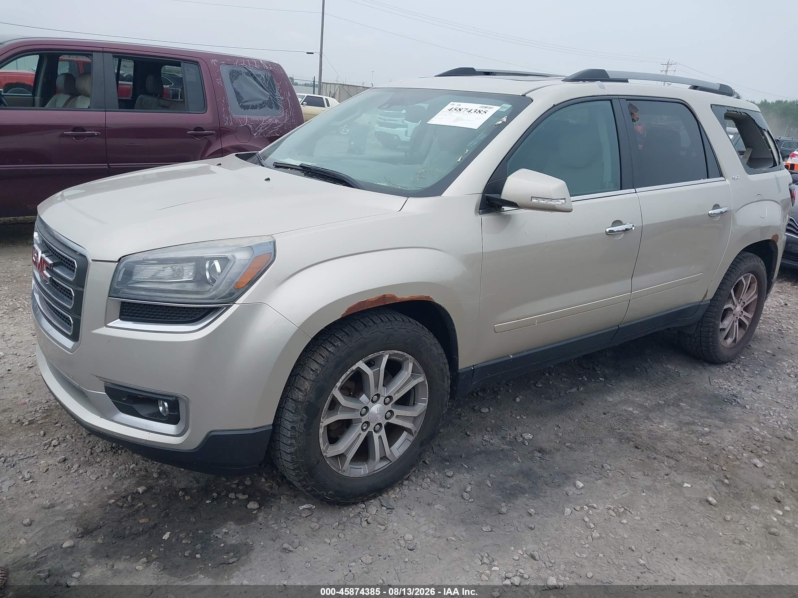 2014 Gmc Acadia Slt-1 Золотой vin: 1GKKVRKD7EJ133228