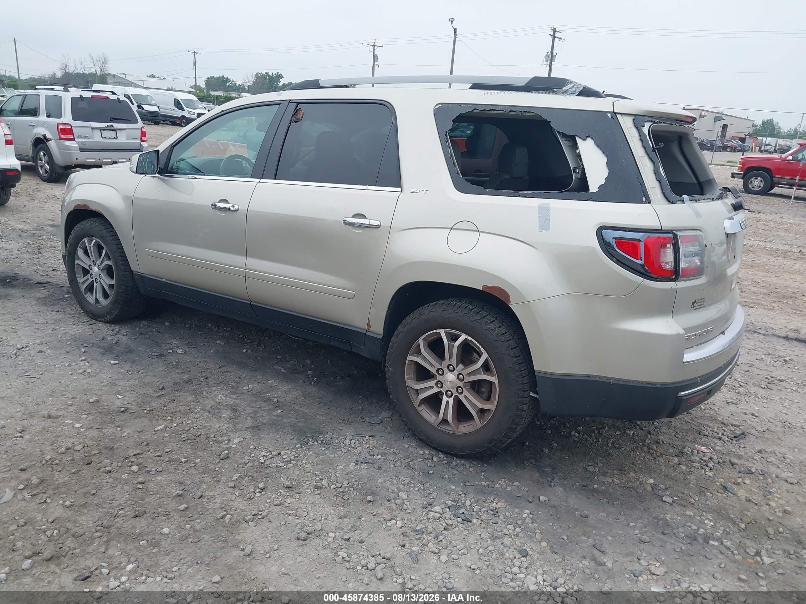 2014 Gmc Acadia Slt-1 Золотой vin: 1GKKVRKD7EJ133228