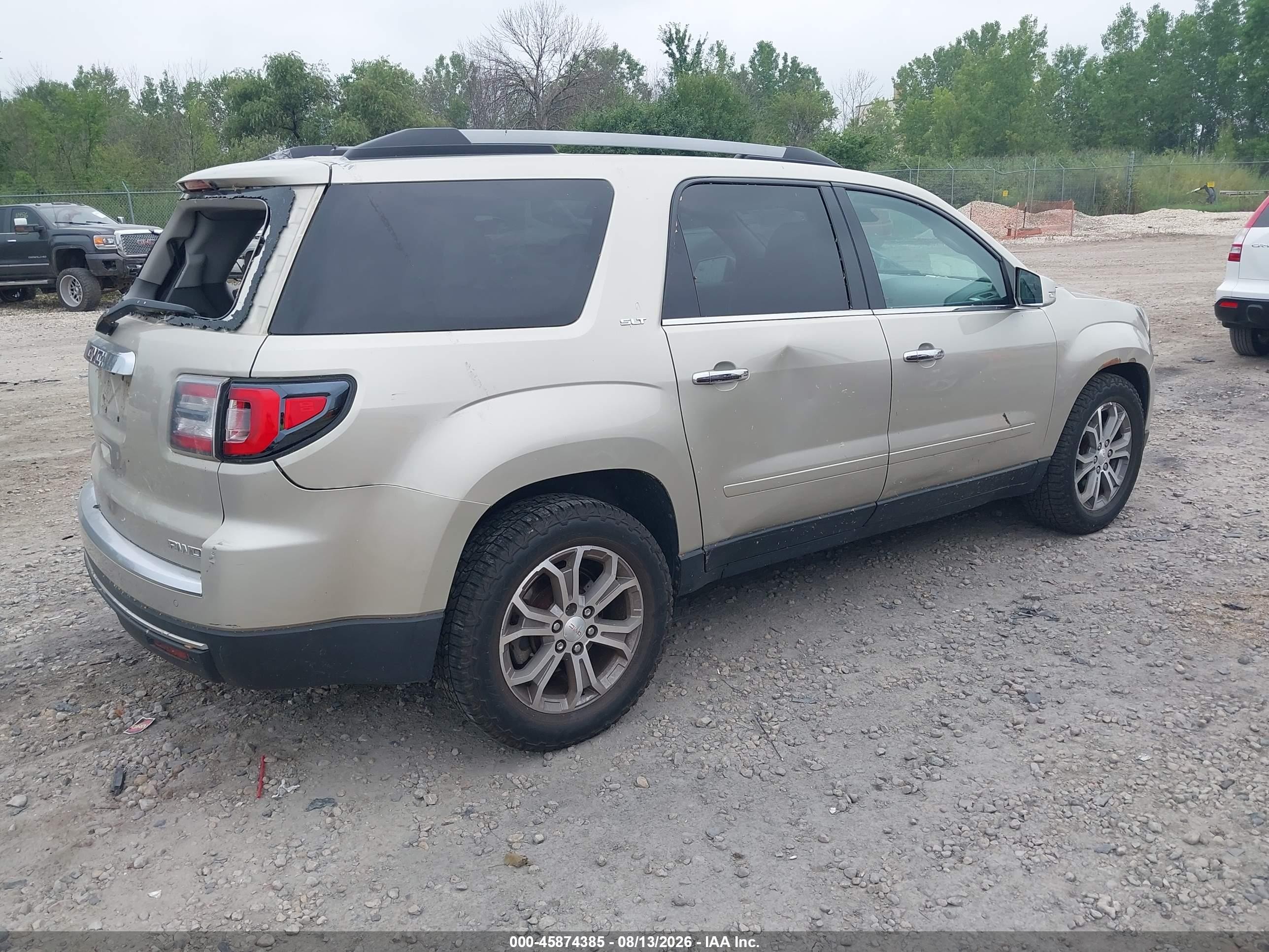 2014 Gmc Acadia Slt-1 Золотой vin: 1GKKVRKD7EJ133228