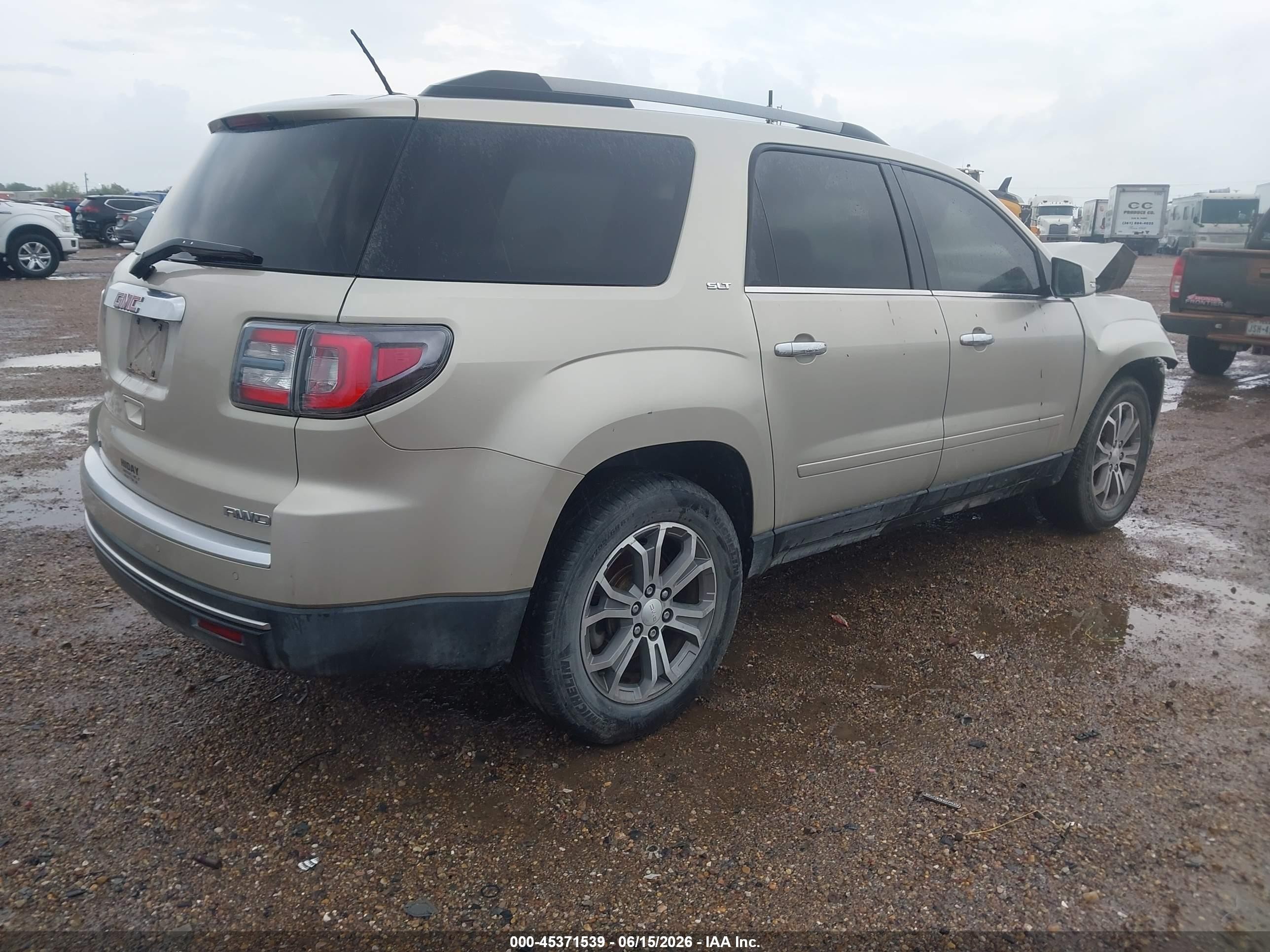 2014 Gmc Acadia Slt-1 Cream vin: 1GKKVRKD7EJ190965