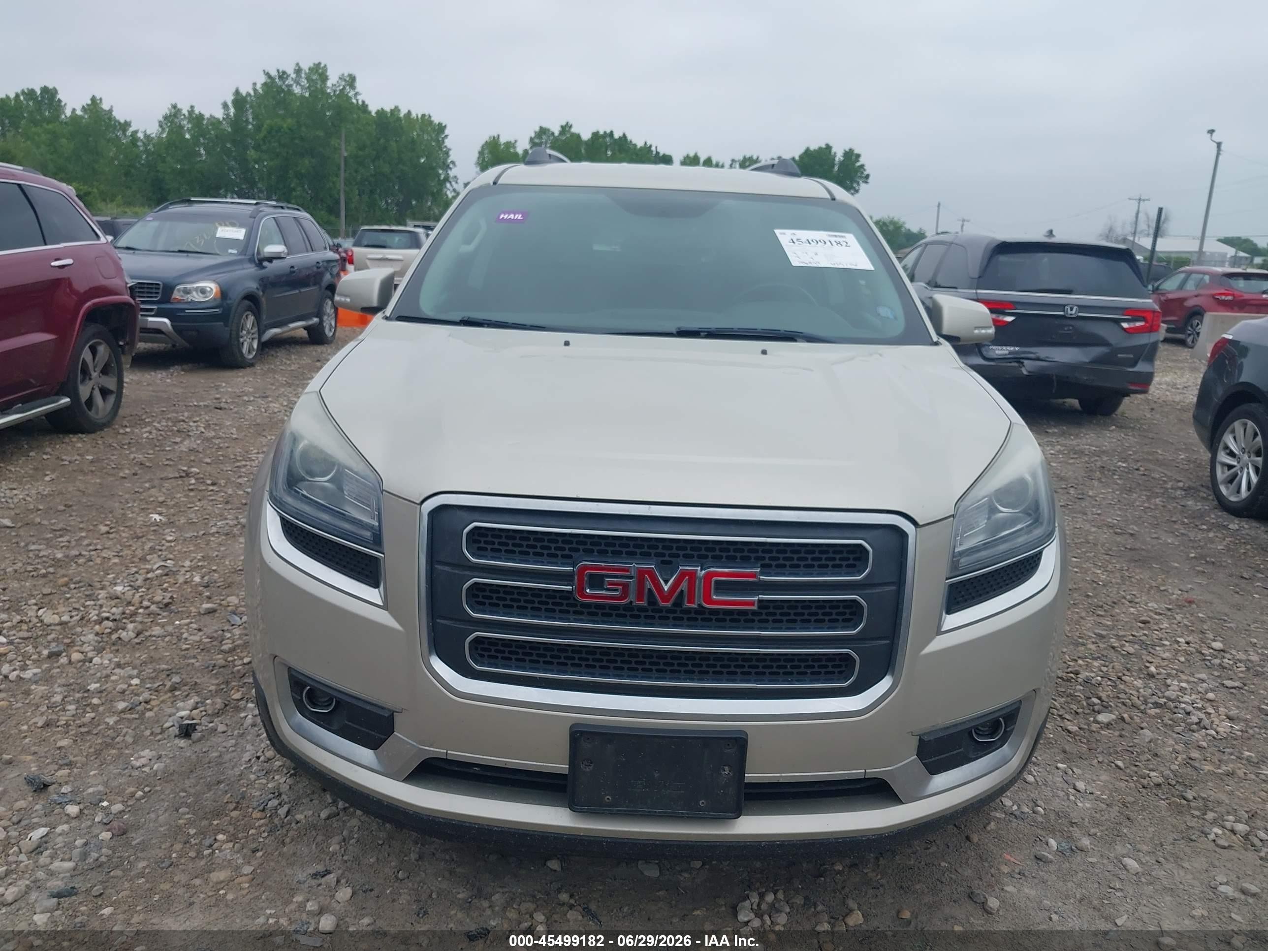 2014 Gmc Acadia Slt-1 Gold vin: 1GKKVRKD7EJ209045