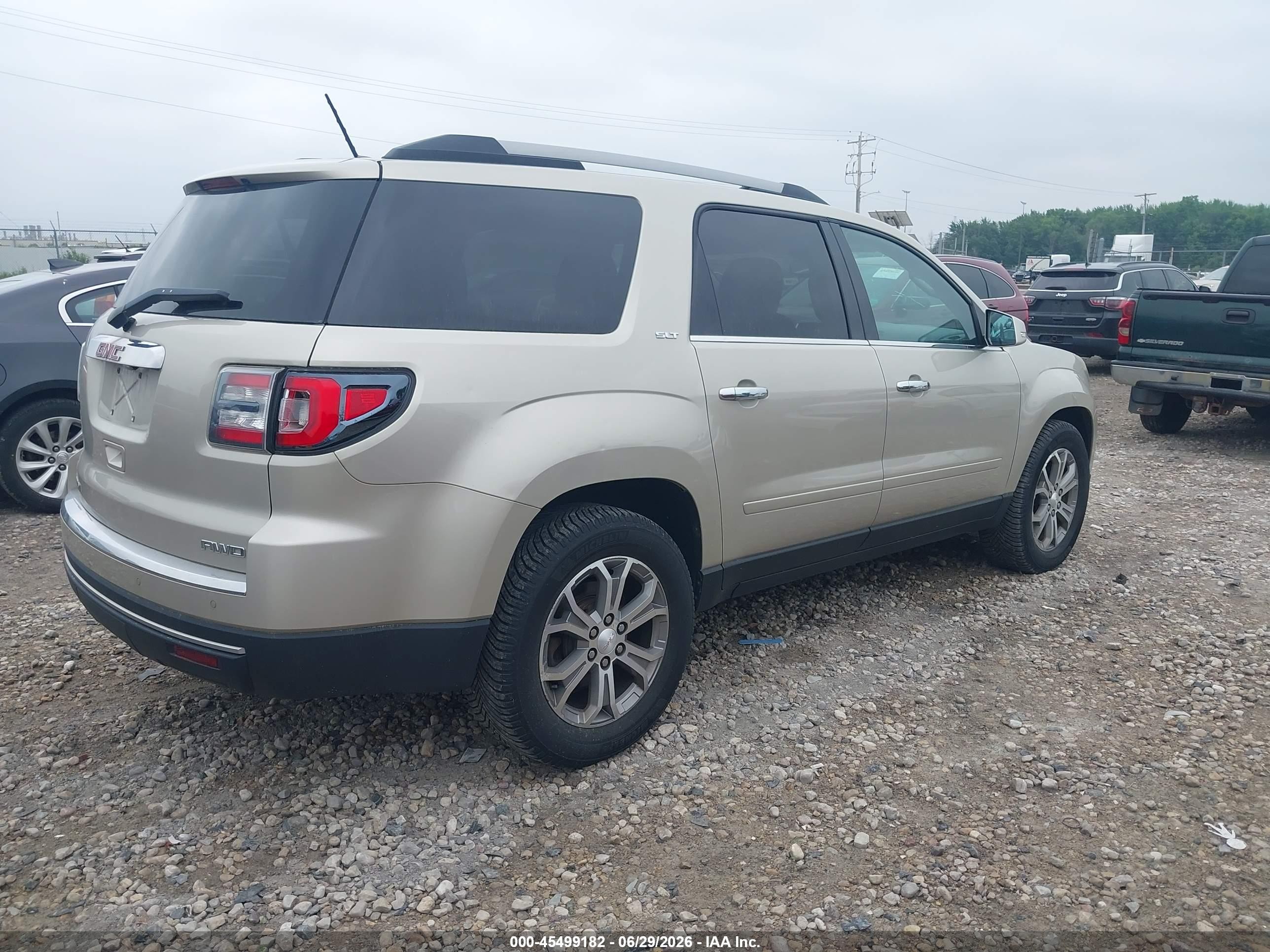 2014 Gmc Acadia Slt-1 Gold vin: 1GKKVRKD7EJ209045