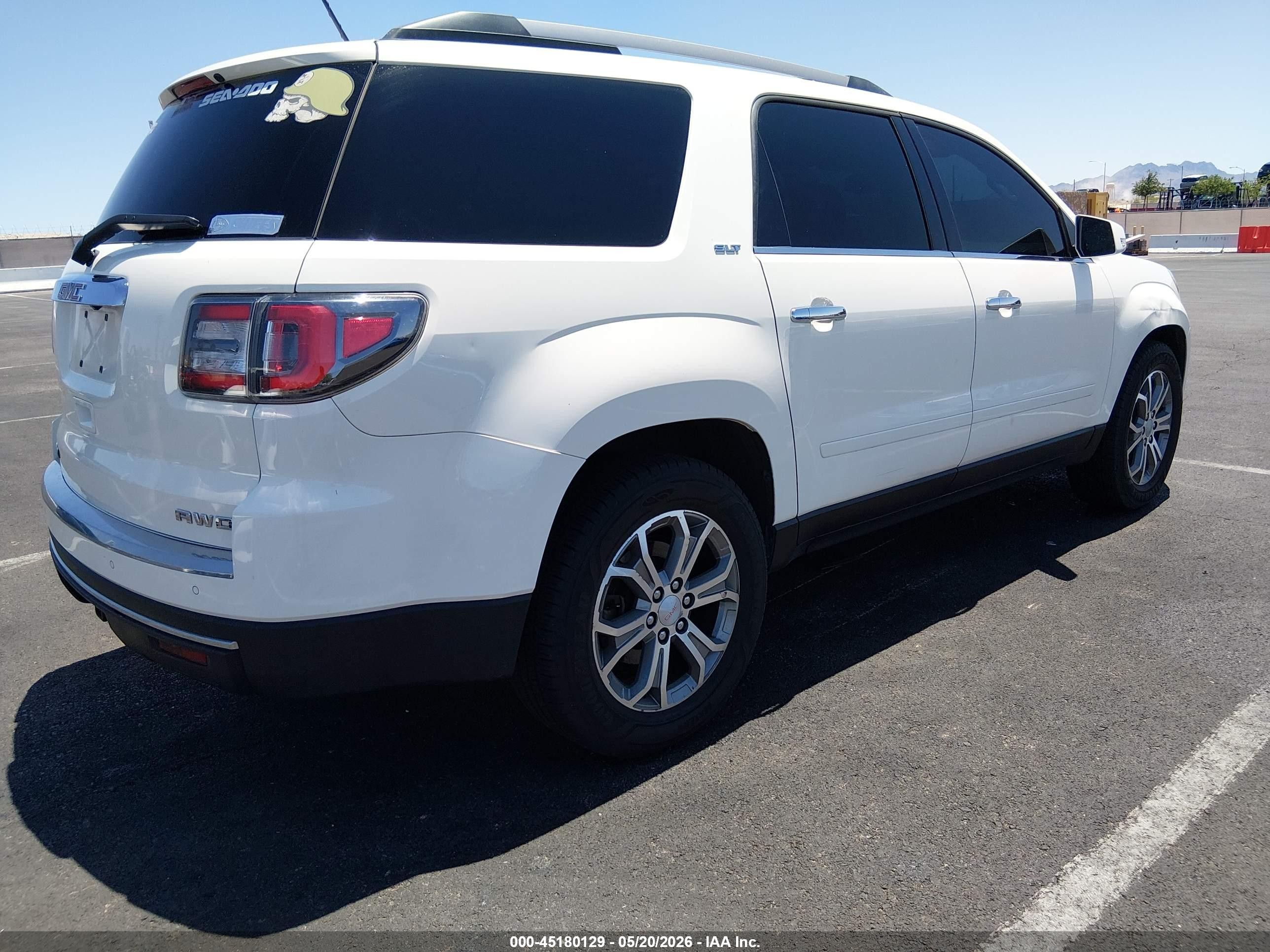 2014 Gmc Acadia Slt-1 White vin: 1GKKVRKD7EJ341092