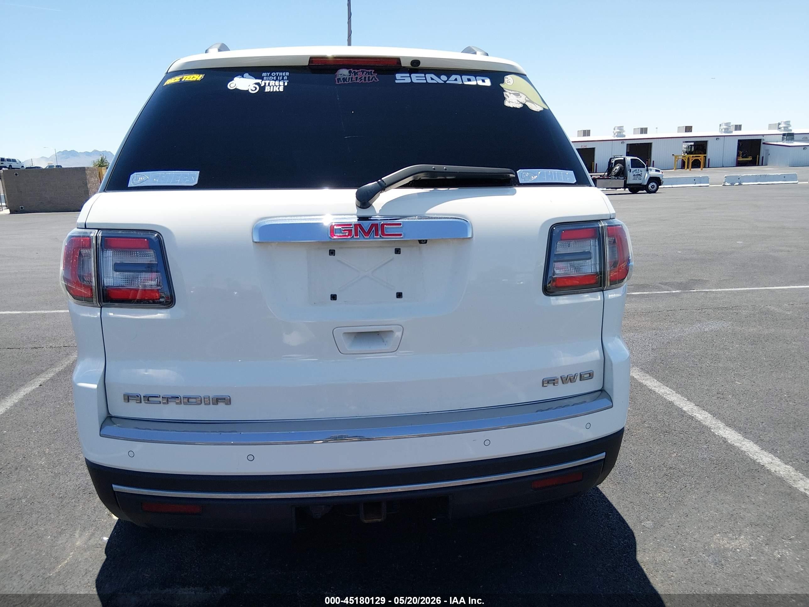 2014 Gmc Acadia Slt-1 White vin: 1GKKVRKD7EJ341092