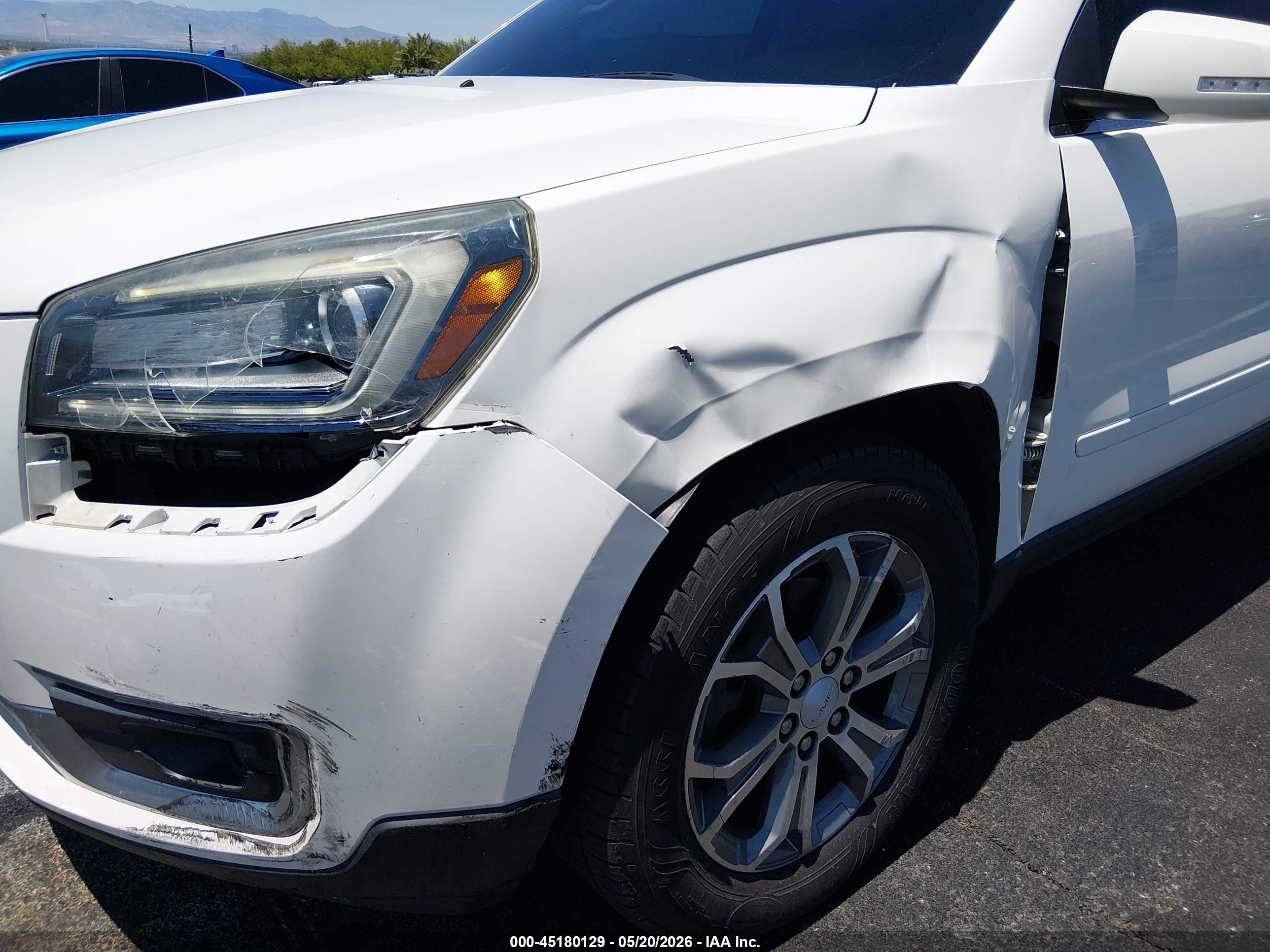 2014 Gmc Acadia Slt-1 White vin: 1GKKVRKD7EJ341092