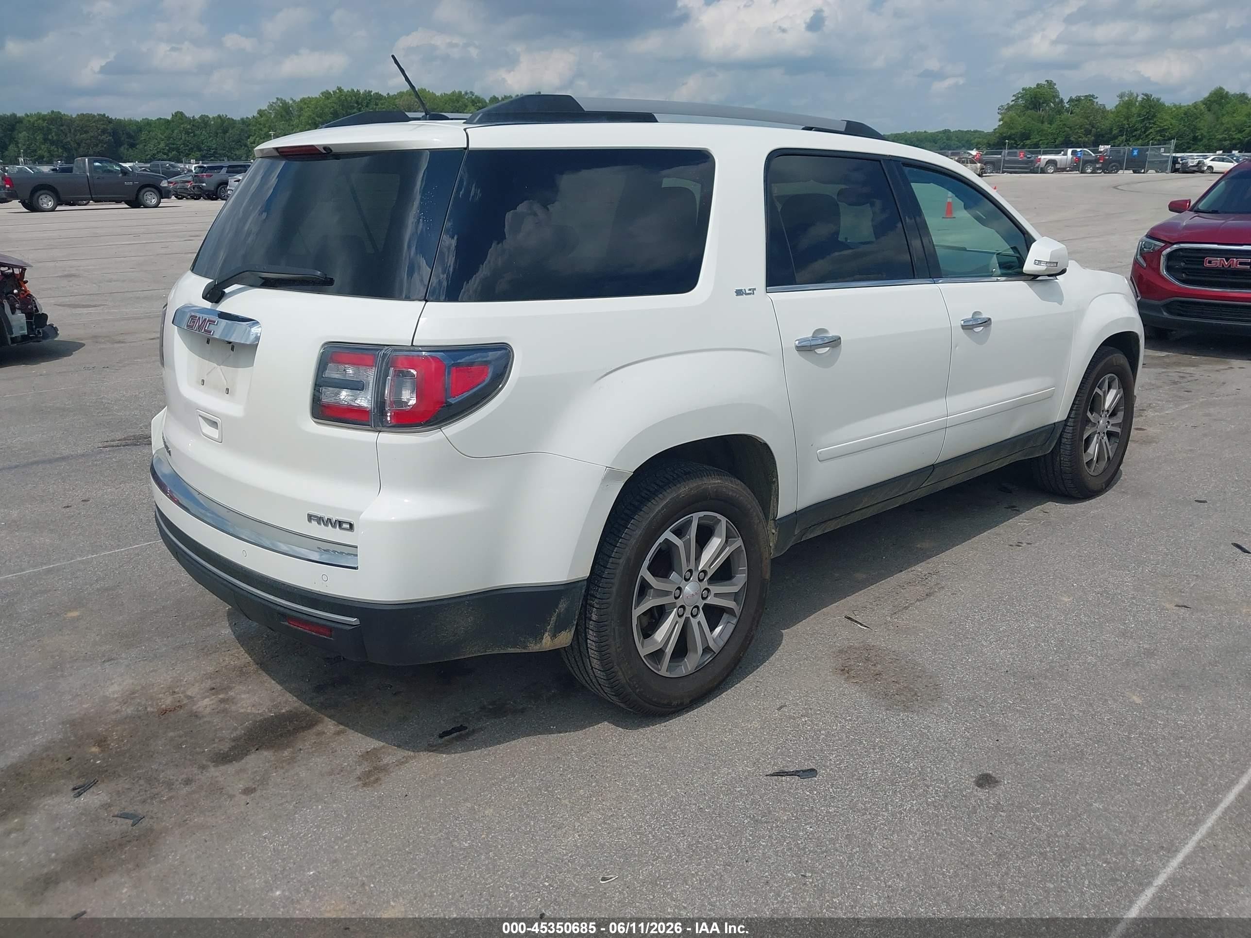2015 Gmc Acadia Slt-1 White vin: 1GKKVRKD7FJ102210