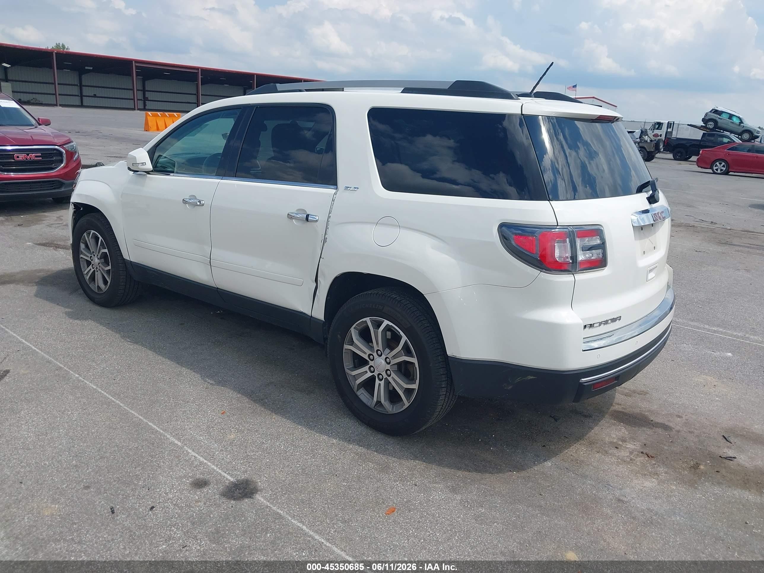 2015 Gmc Acadia Slt-1 White vin: 1GKKVRKD7FJ102210