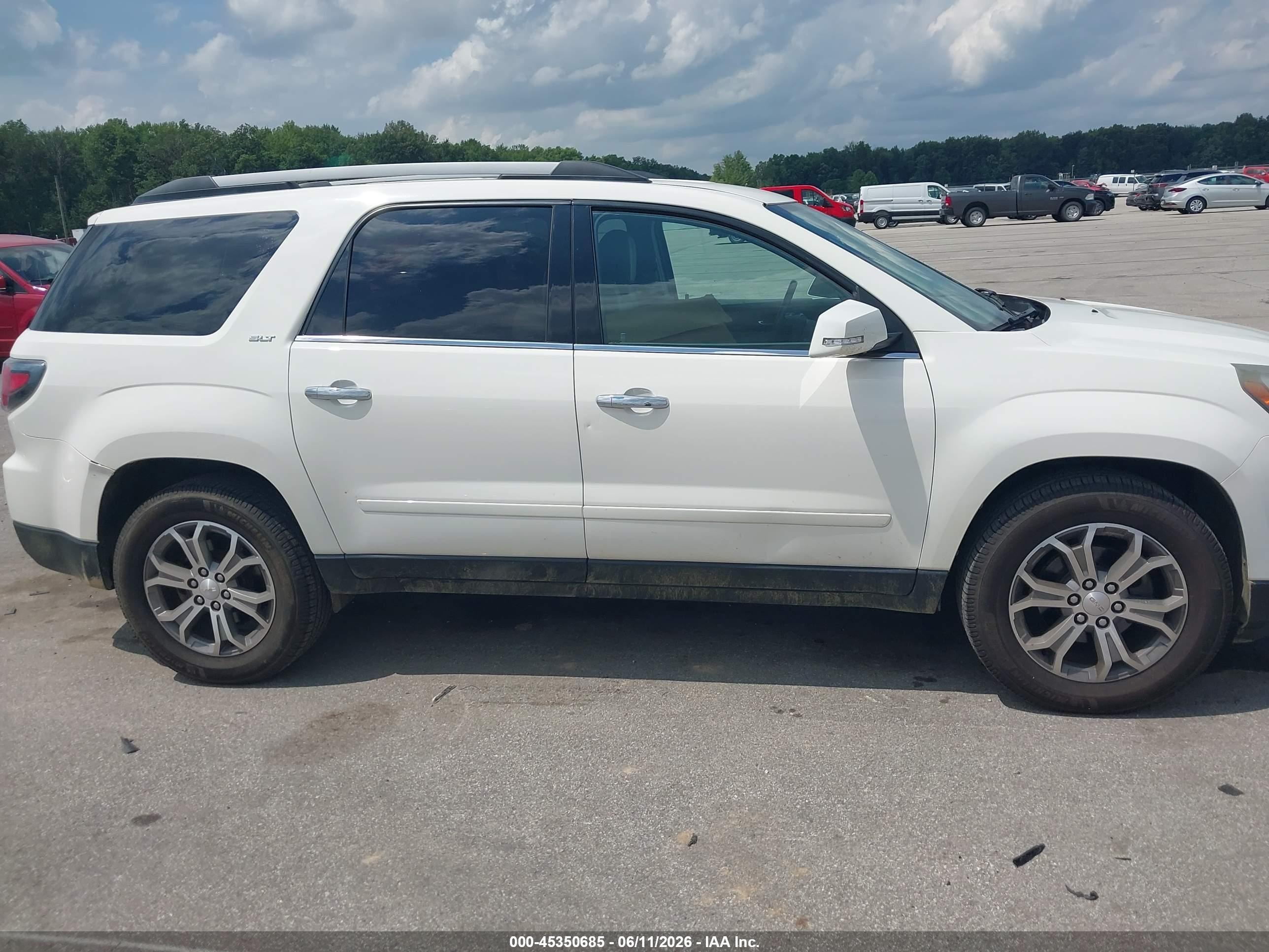 2015 Gmc Acadia Slt-1 White vin: 1GKKVRKD7FJ102210