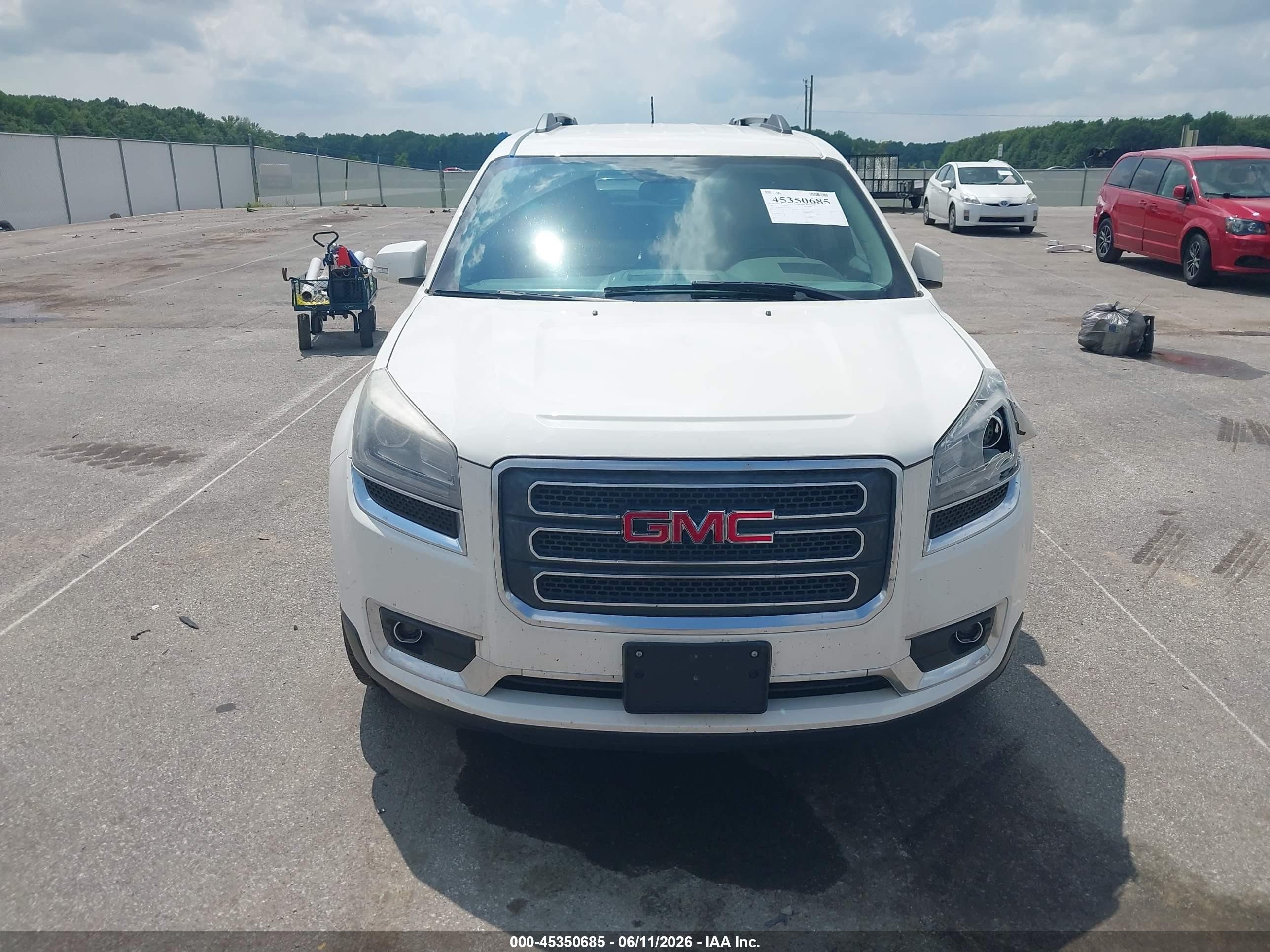 2015 Gmc Acadia Slt-1 White vin: 1GKKVRKD7FJ102210
