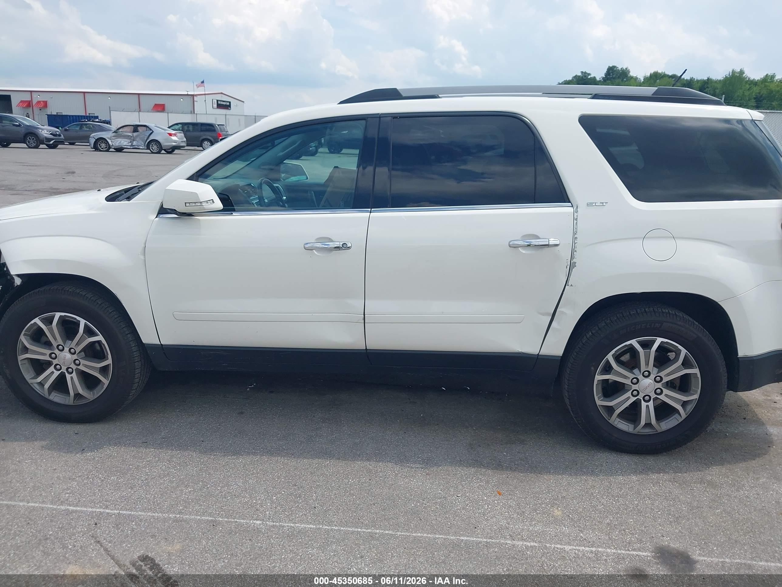 2015 Gmc Acadia Slt-1 White vin: 1GKKVRKD7FJ102210