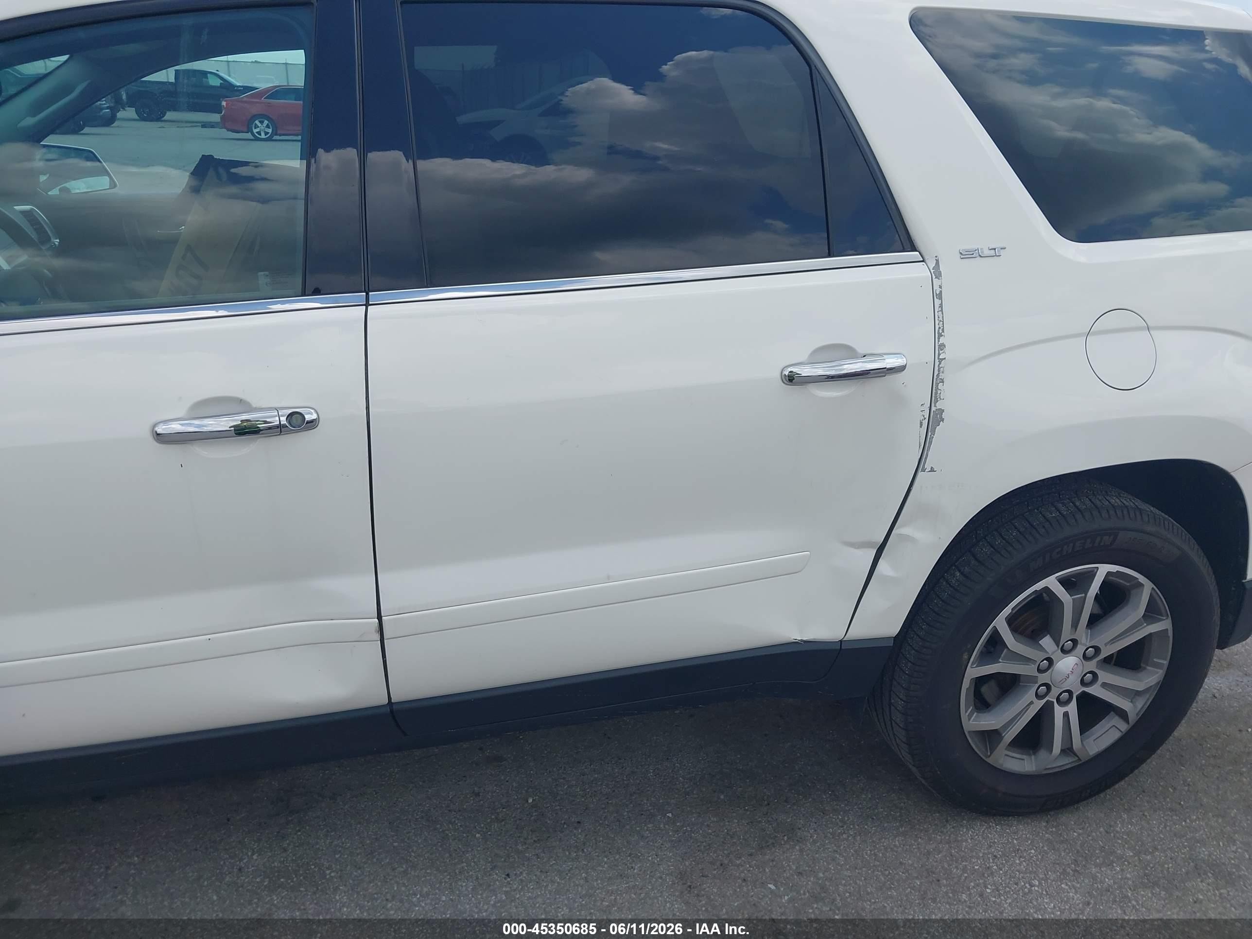 2015 Gmc Acadia Slt-1 White vin: 1GKKVRKD7FJ102210