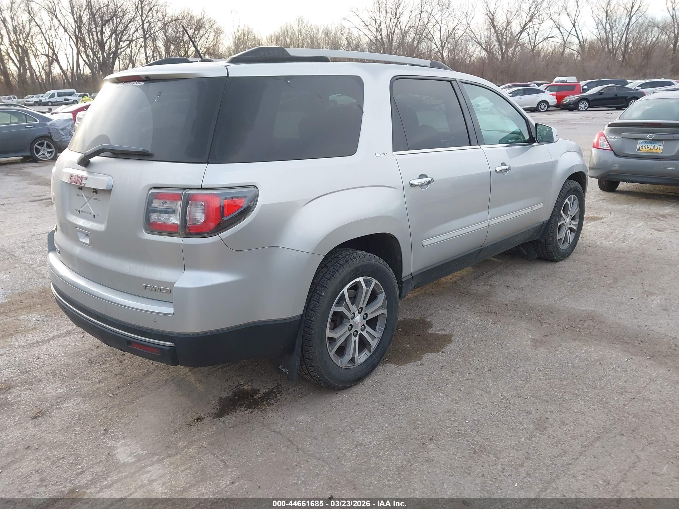 2015 Gmc Acadia Slt-1 Silver vin: 1GKKVRKD7FJ289884
