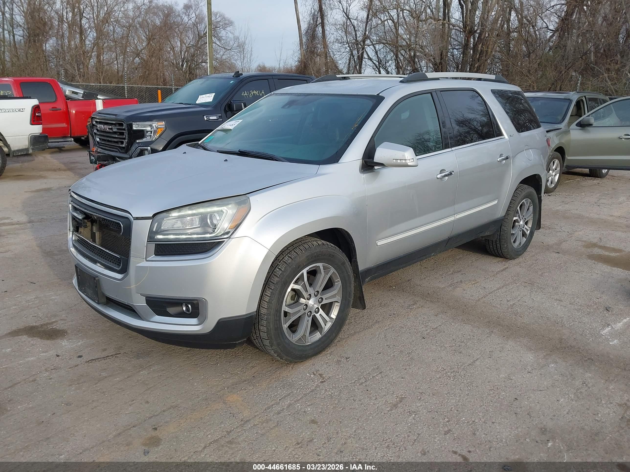 2015 Gmc Acadia Slt-1 Silver vin: 1GKKVRKD7FJ289884