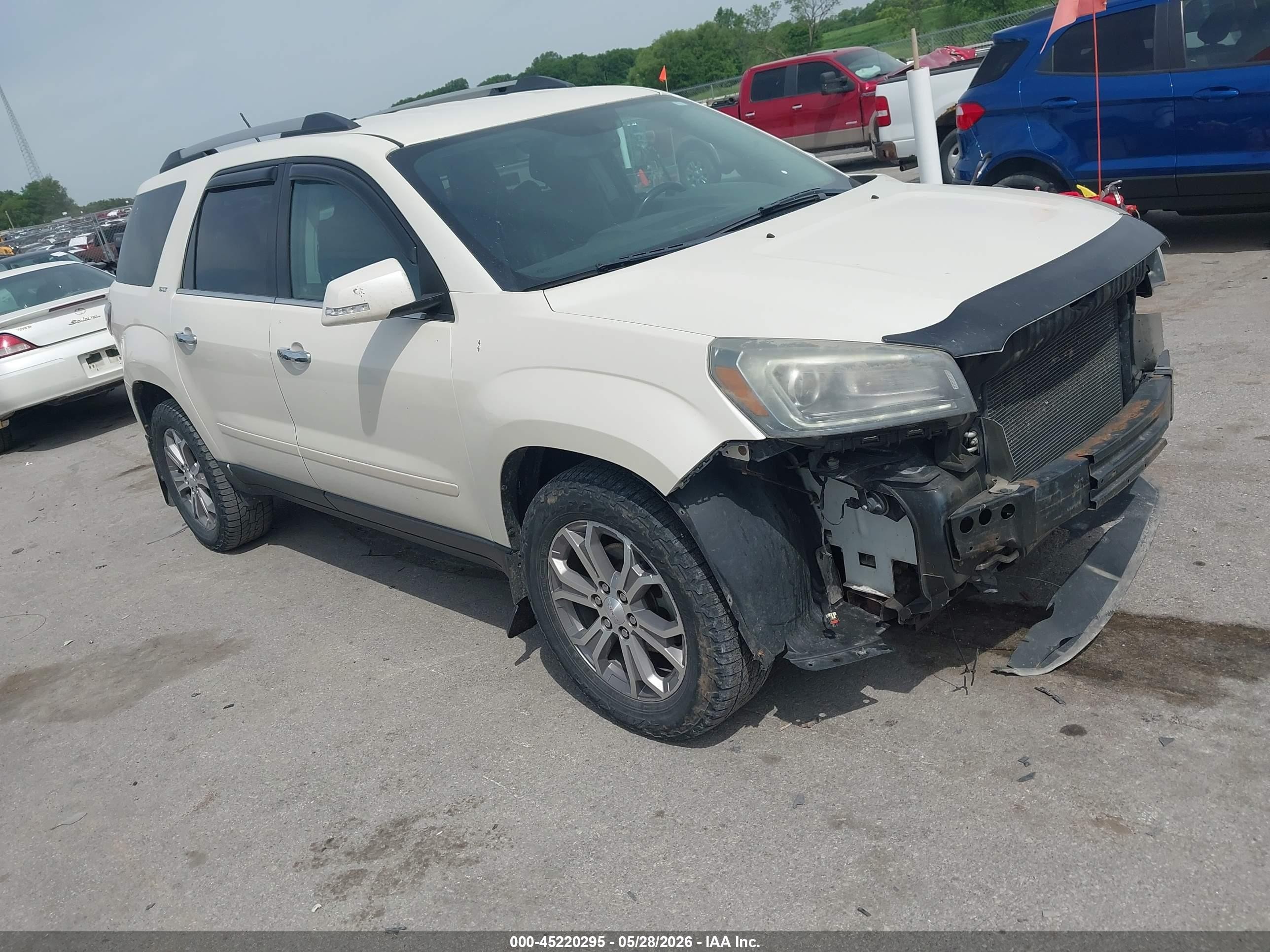 2013 Gmc Acadia Slt-1 White vin: 1GKKVRKD8DJ232056