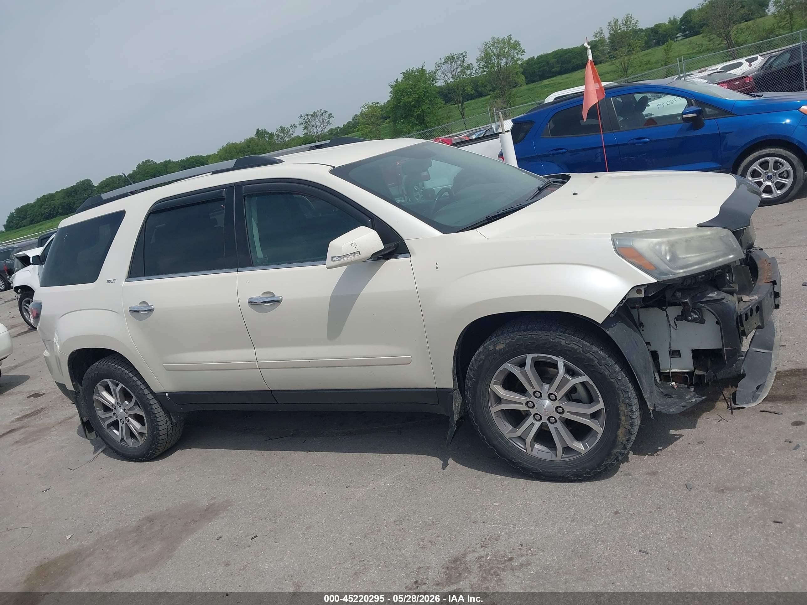 2013 Gmc Acadia Slt-1 White vin: 1GKKVRKD8DJ232056