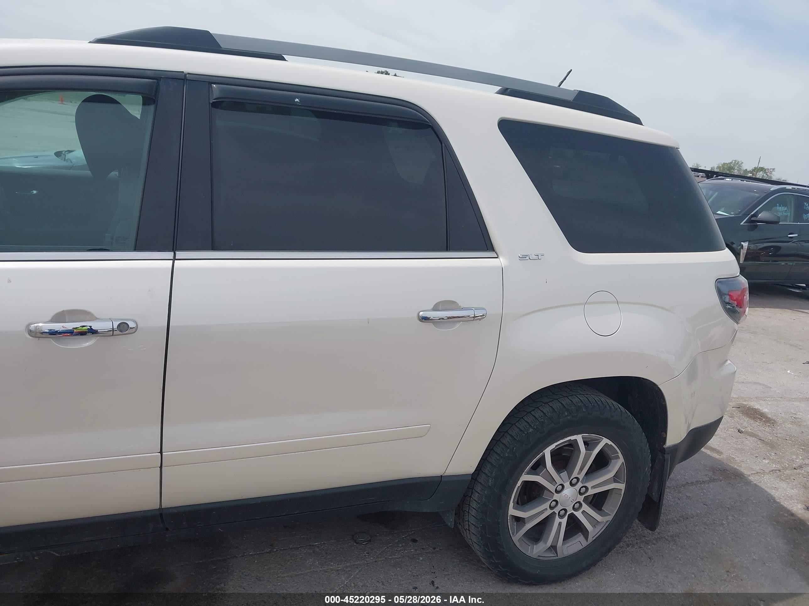 2013 Gmc Acadia Slt-1 White vin: 1GKKVRKD8DJ232056