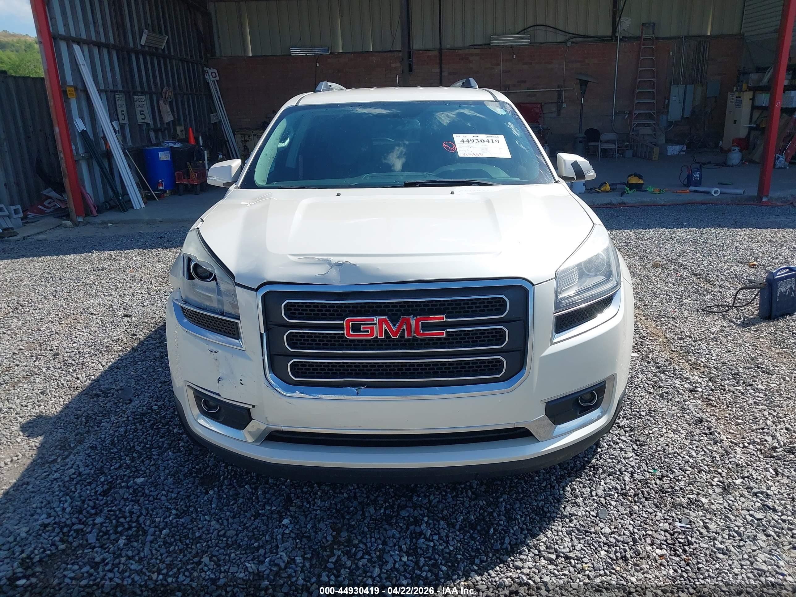 2014 Gmc Acadia Slt-1 Белый vin: 1GKKVRKD8EJ326844