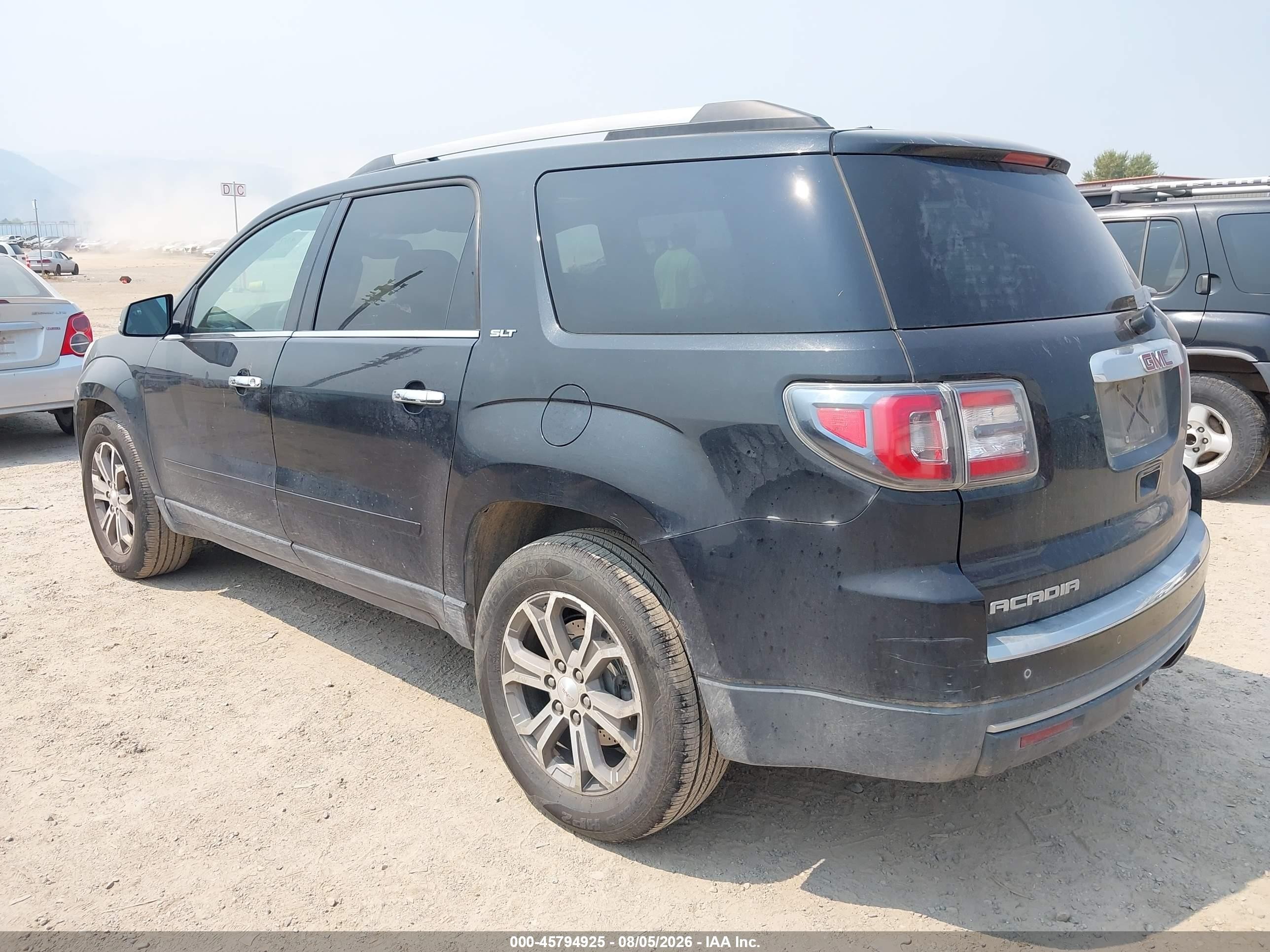 2014 Gmc Acadia Slt-1 Black vin: 1GKKVRKD8EJ357222