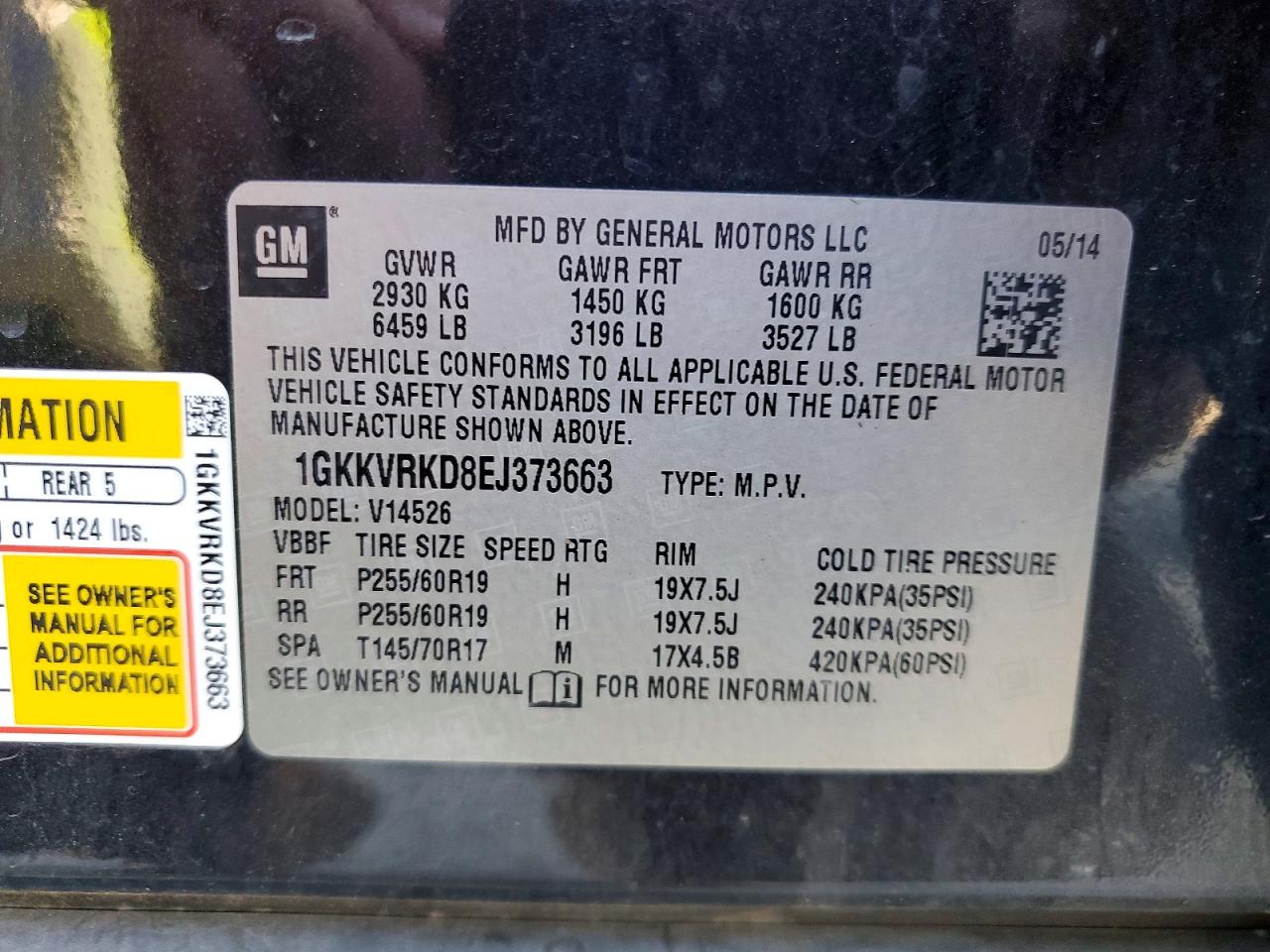 2014 Gmc Acadia Slt-1 Gray vin: 1GKKVRKD8EJ373663