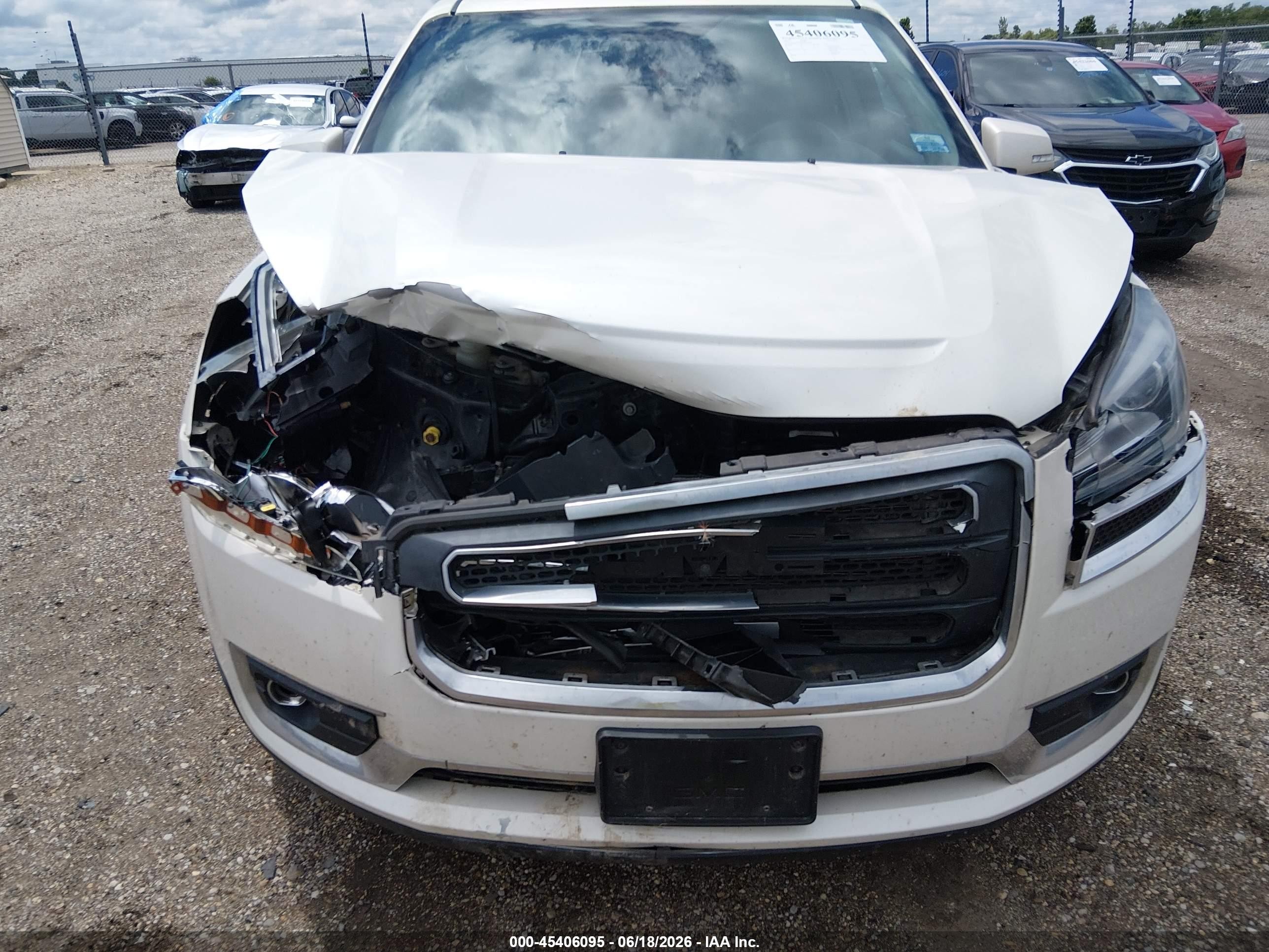 2015 Gmc Acadia Slt-1 White vin: 1GKKVRKD8FJ103995
