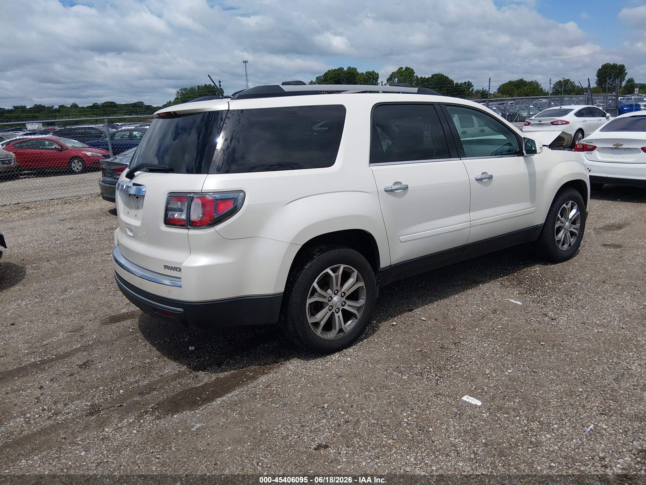 2015 Gmc Acadia Slt-1 White vin: 1GKKVRKD8FJ103995