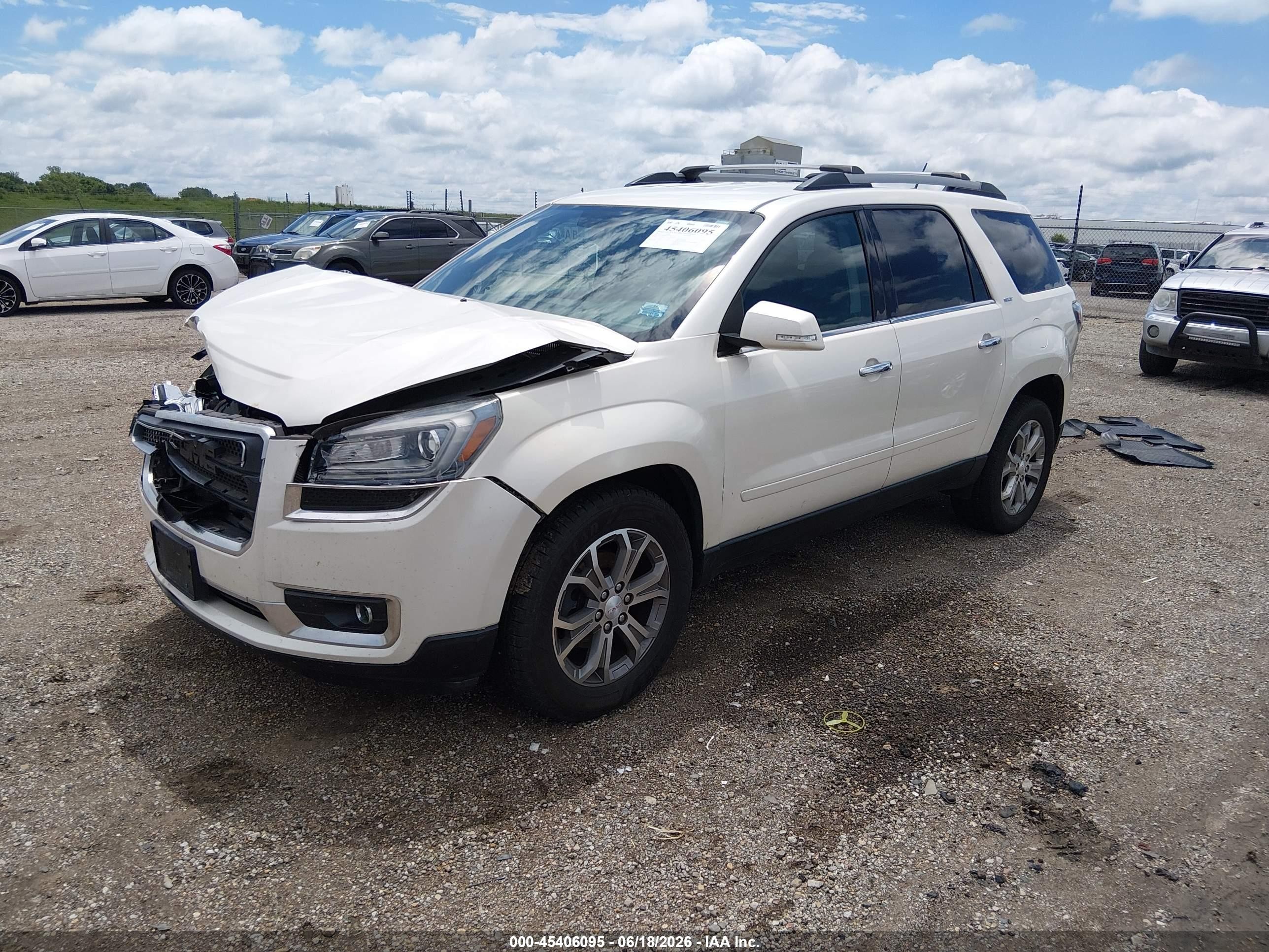2015 Gmc Acadia Slt-1 White vin: 1GKKVRKD8FJ103995